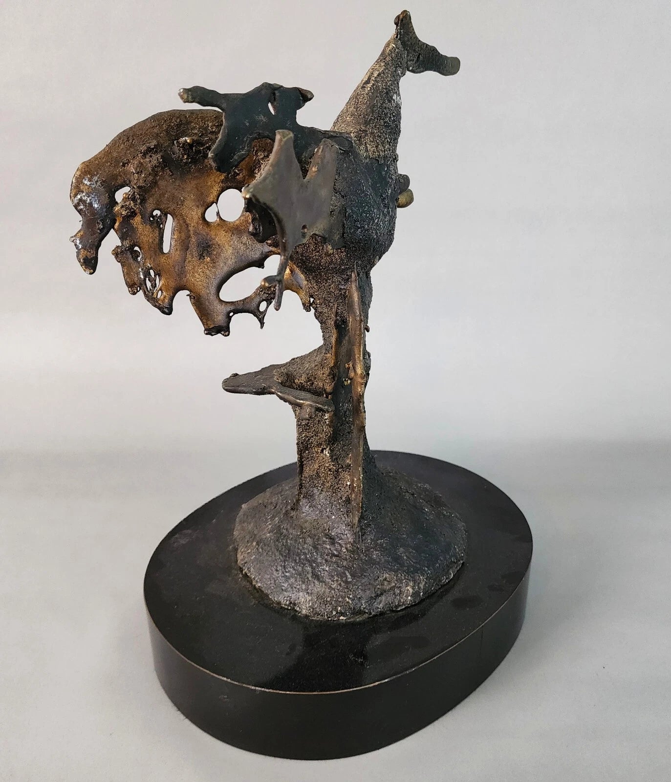 Silas Seandel Bronze Sculpture Brutalist Signed