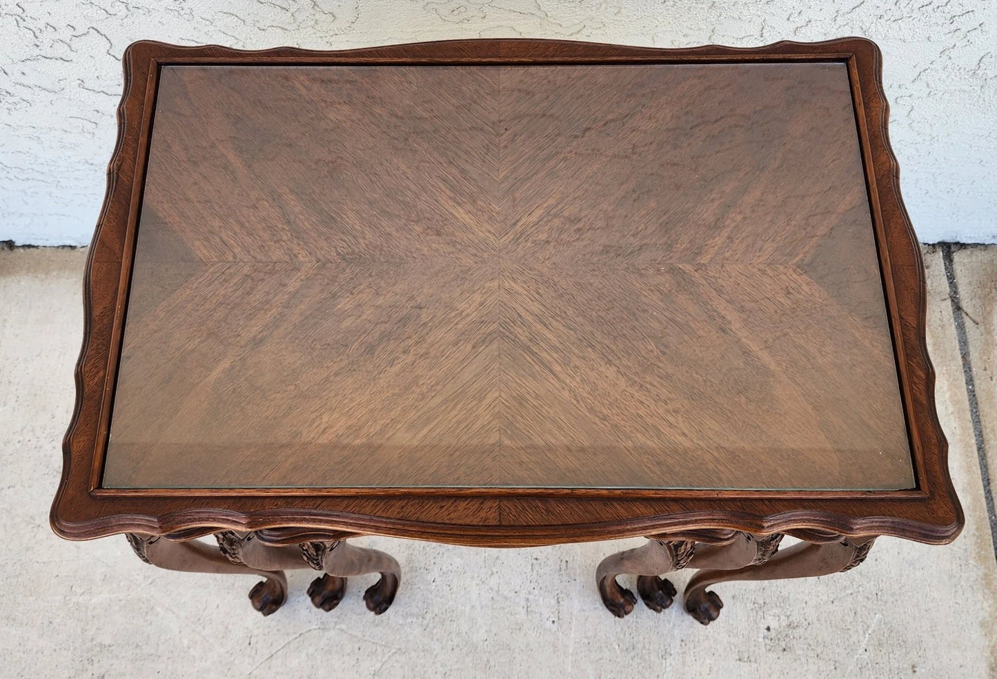 French Nesting Tables Walnut Vintage