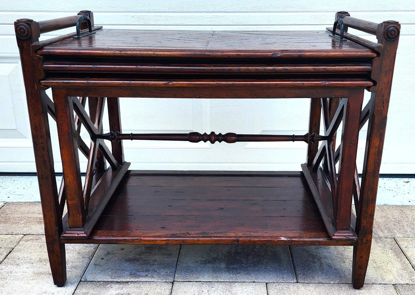 Theodore Alexander Bromwich Nesting Side Table with Serving Tray