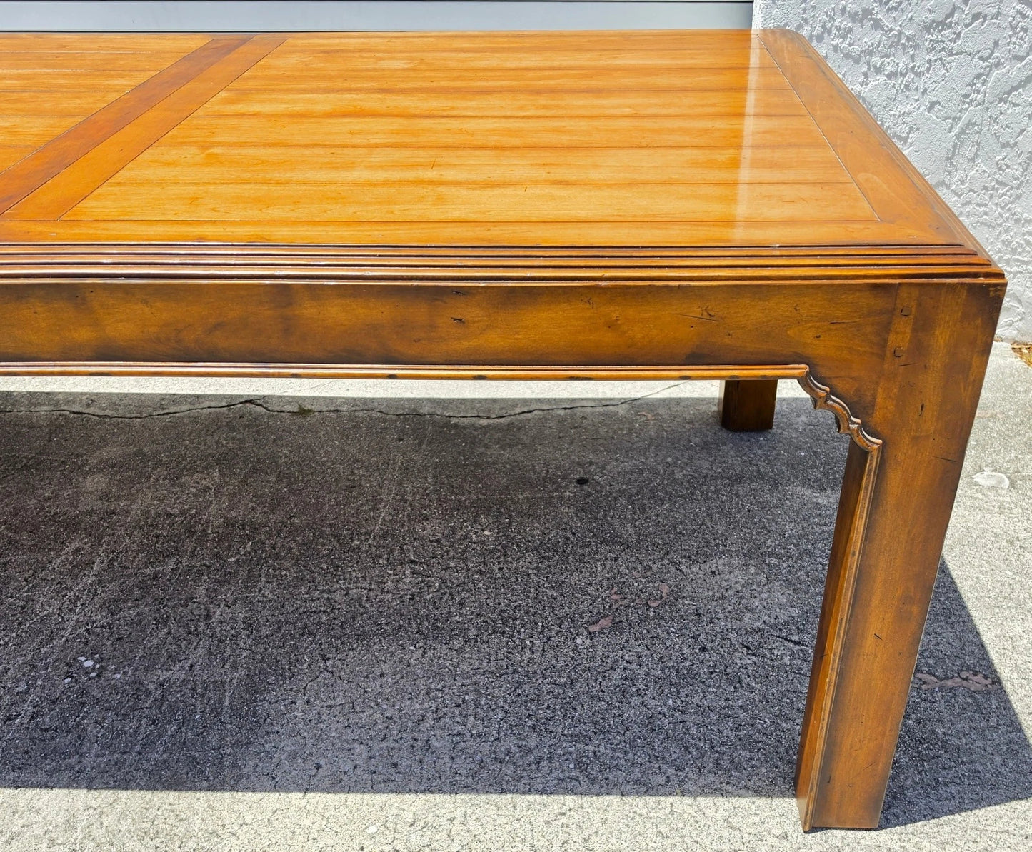 Century Furniture Rustic French Country Maple Parsons Dining Table Expandable