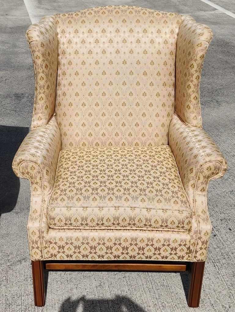 Ethan Allen Wingback Chairs Pair