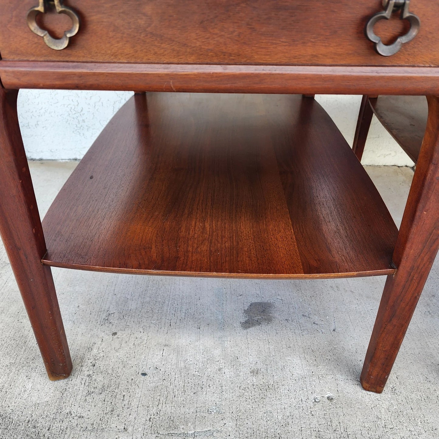 Mid Century Walnut End Tables Pair MCM
