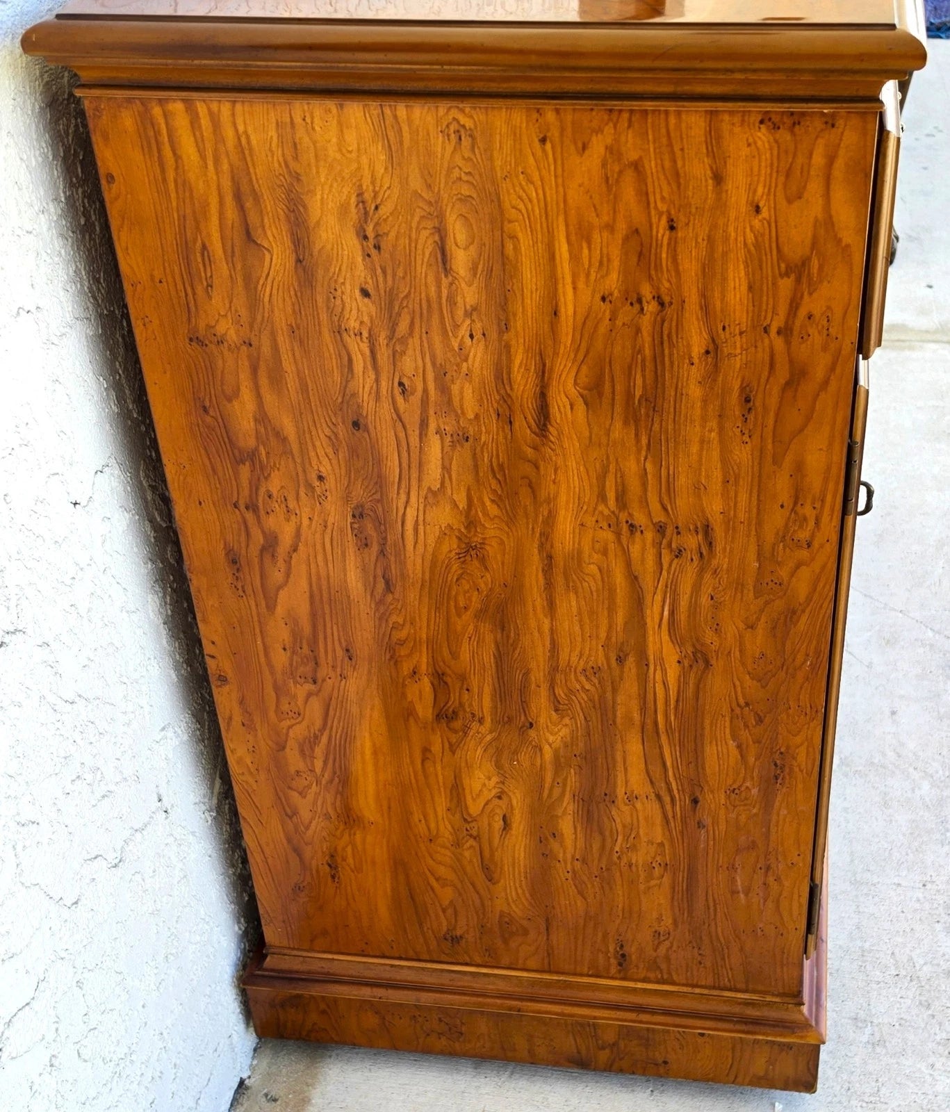Drexel Slide Top Campaign Dry Bar Side Board Rolling 1970s