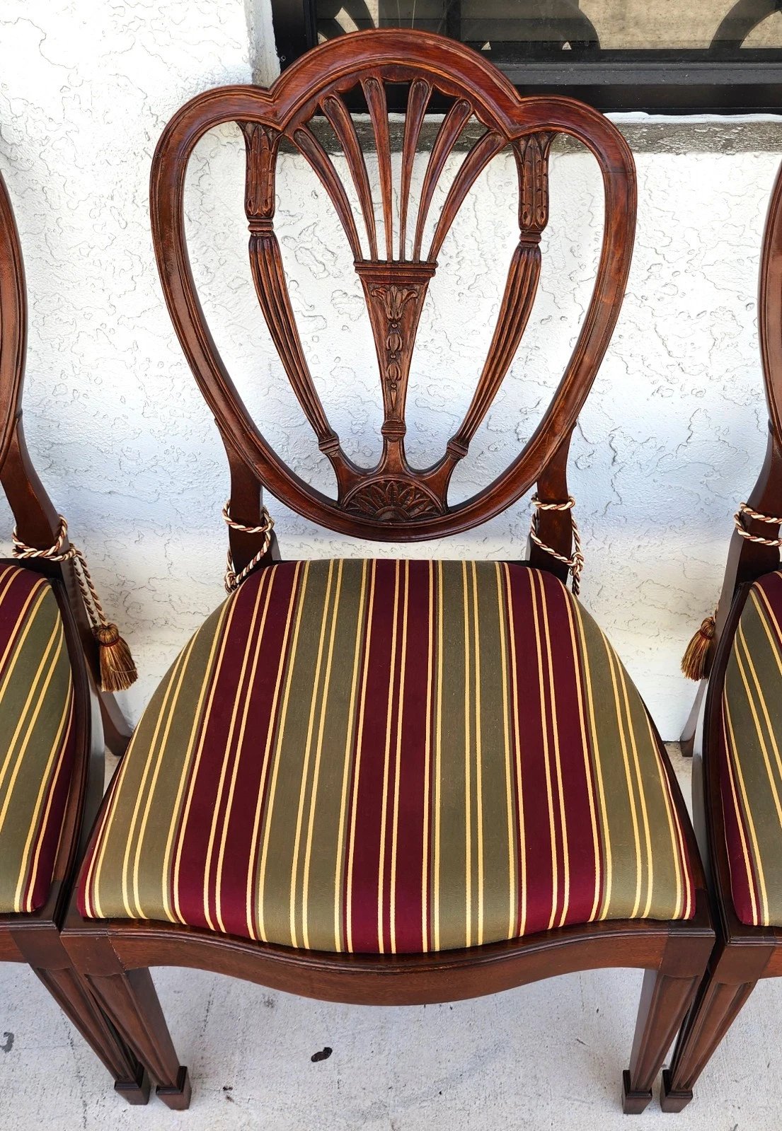 Hepplewhite Shield Back Mahogany Chairs Set of 6