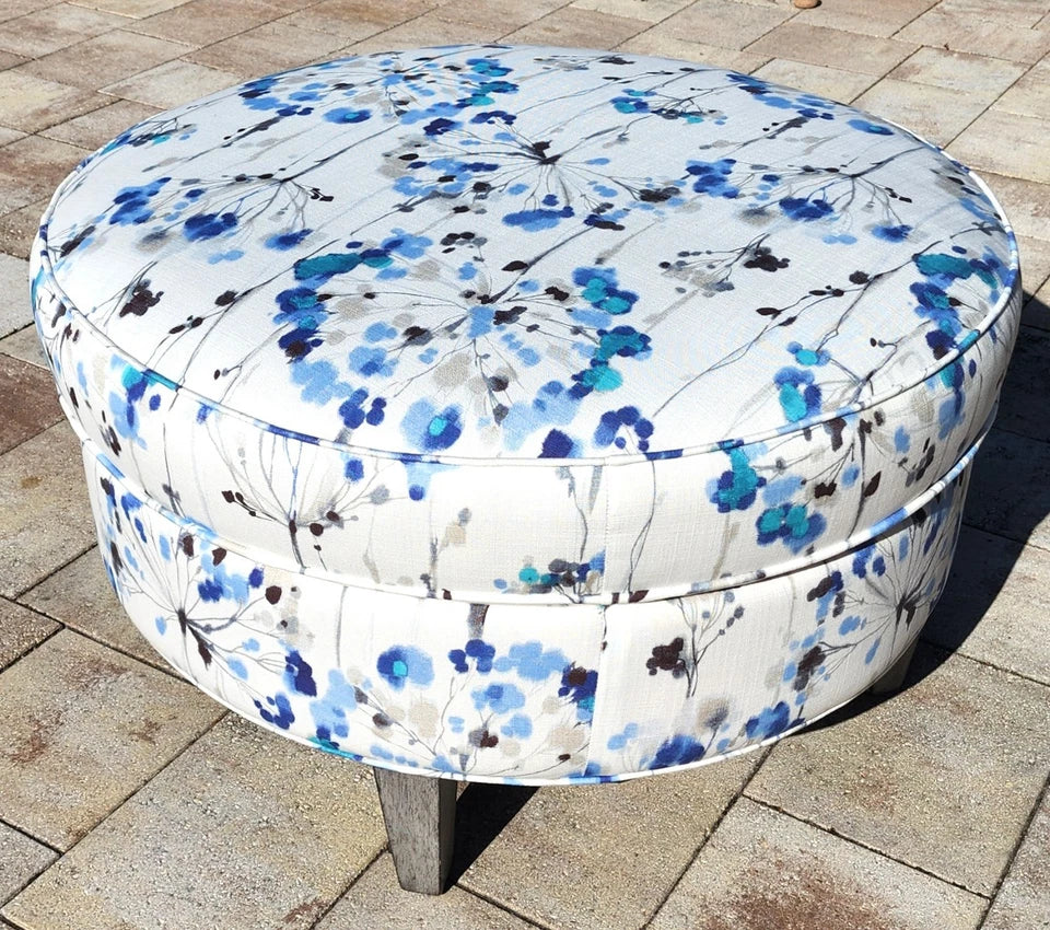 Bassett Round Cotton Ottoman