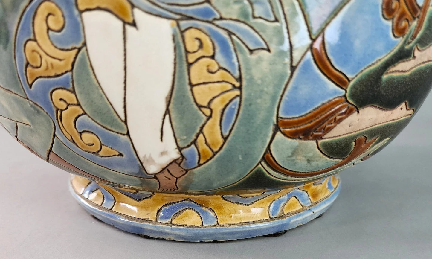 Bien Hoa Ceramic Vase Vietnam Asian 20th Century Large 22 in