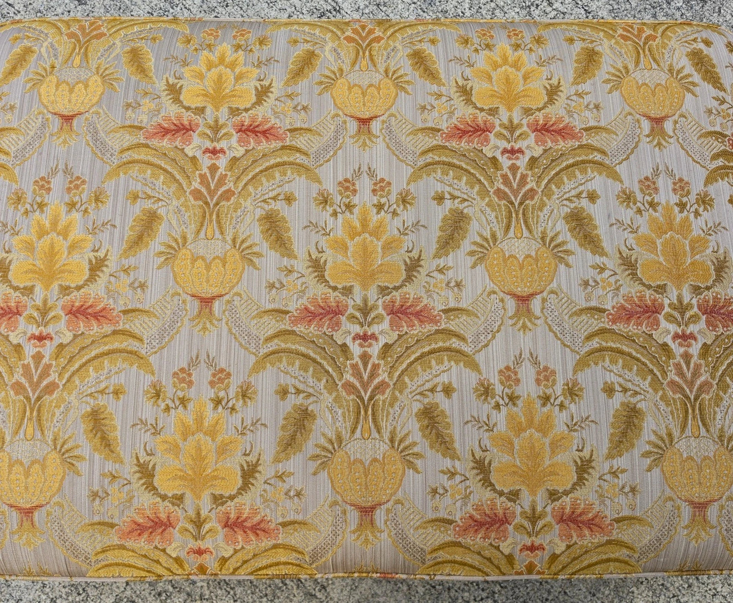 Sherrill Damask Jacquard Tapestry Cotton Rolling Ottoman