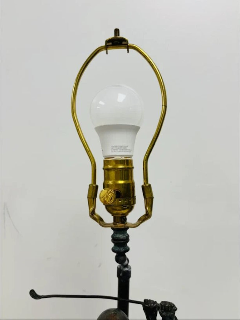 Maitland Smith Bronze Golfer Table Lamp