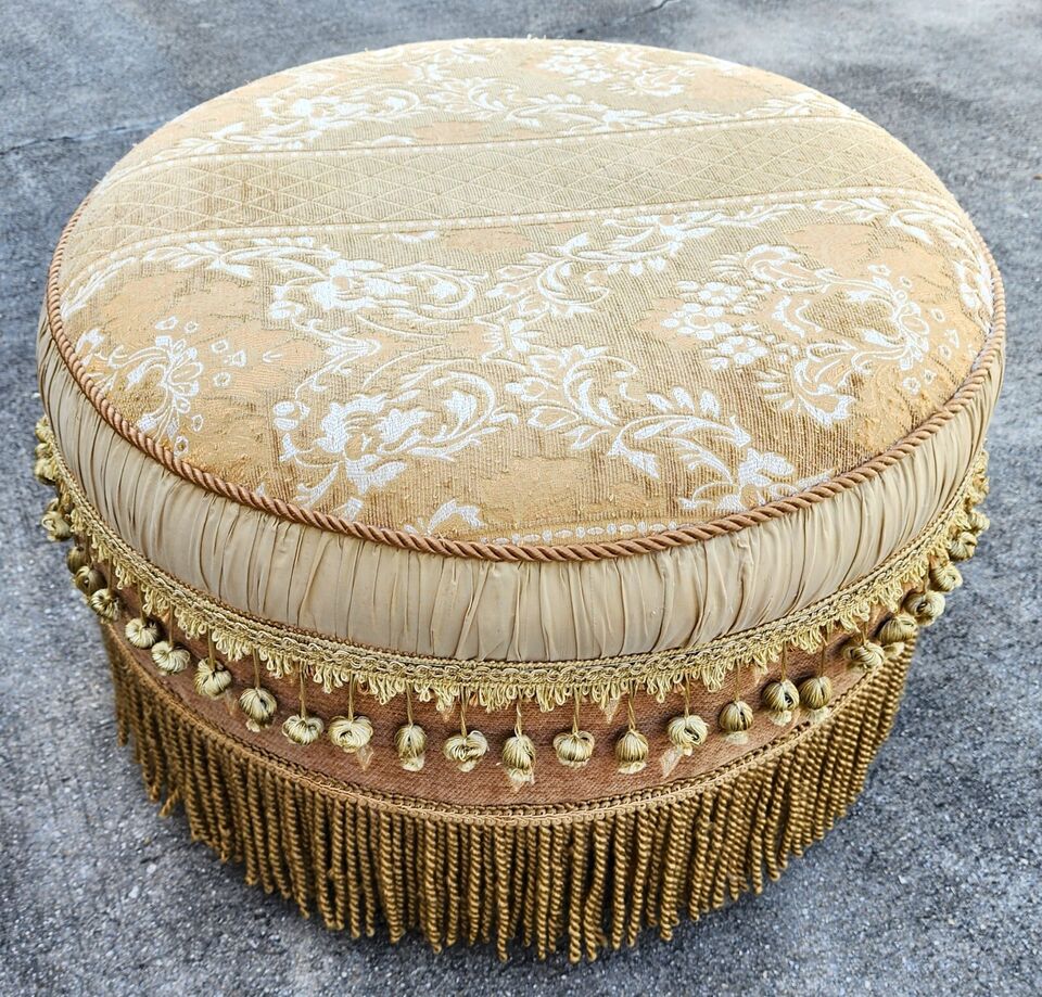 Carole Hicks Bolton Style Ottoman Pouf