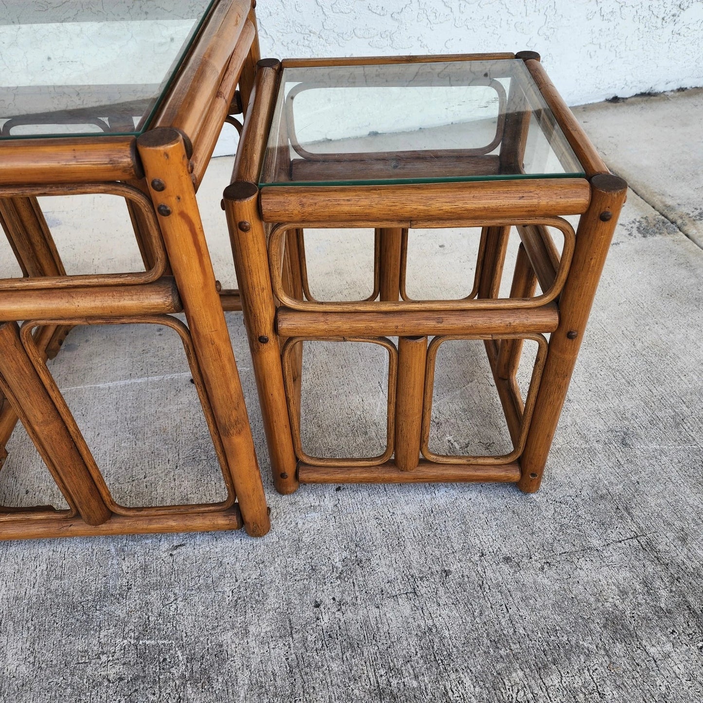 Franco Albini Style Bamboo Nesting Tables