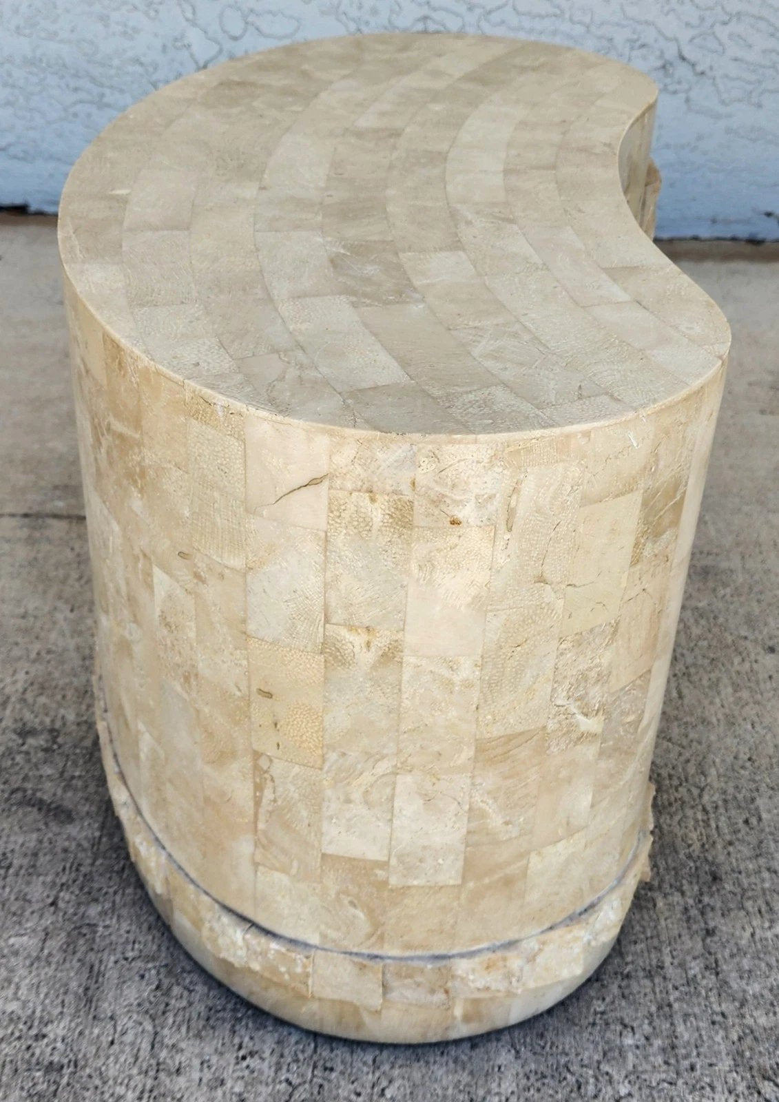 Maitland Smith Tessellated Stone Sculptural Coffee Side Table