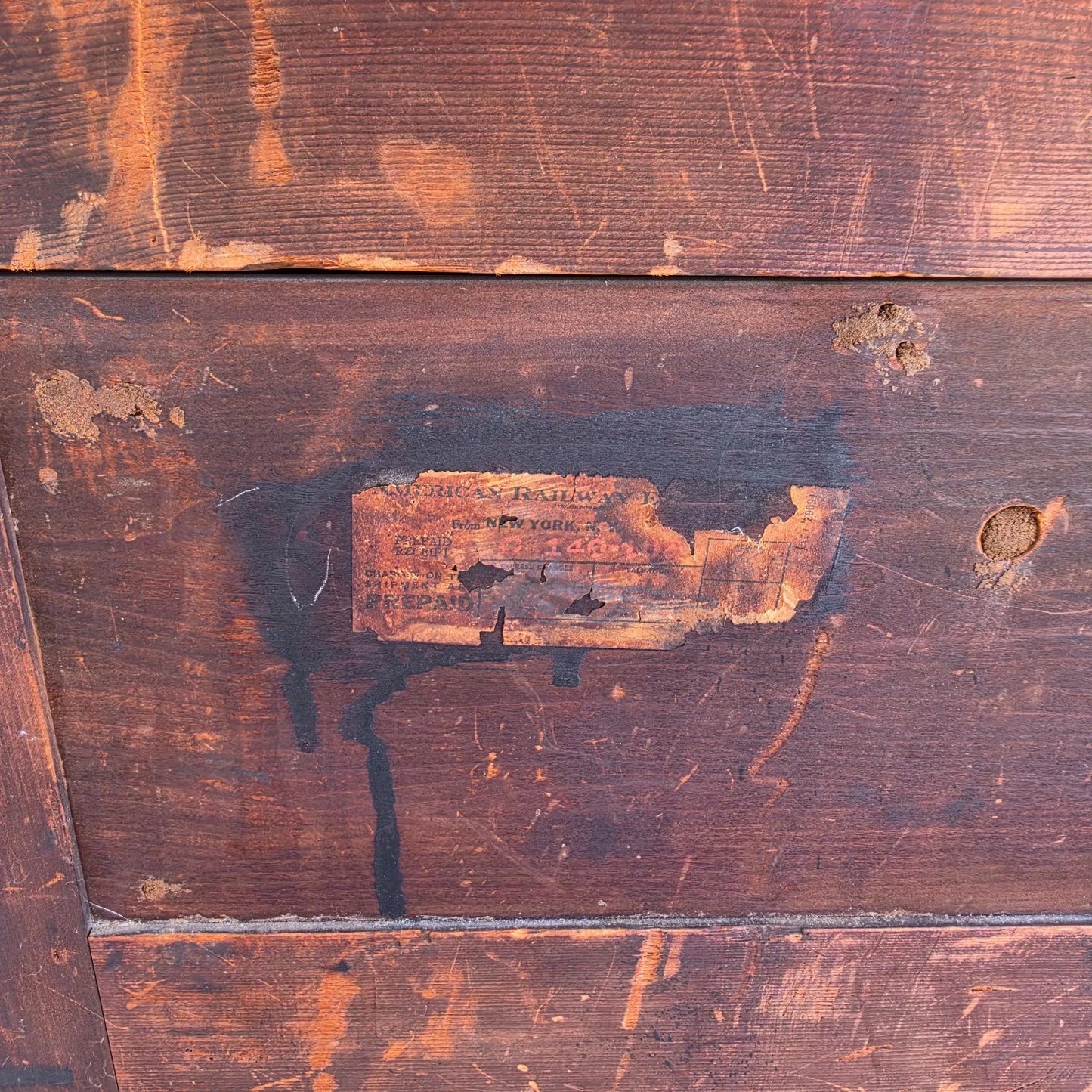 19th Century American Empire Flame Mahogany & Marble Cabinet Side Table