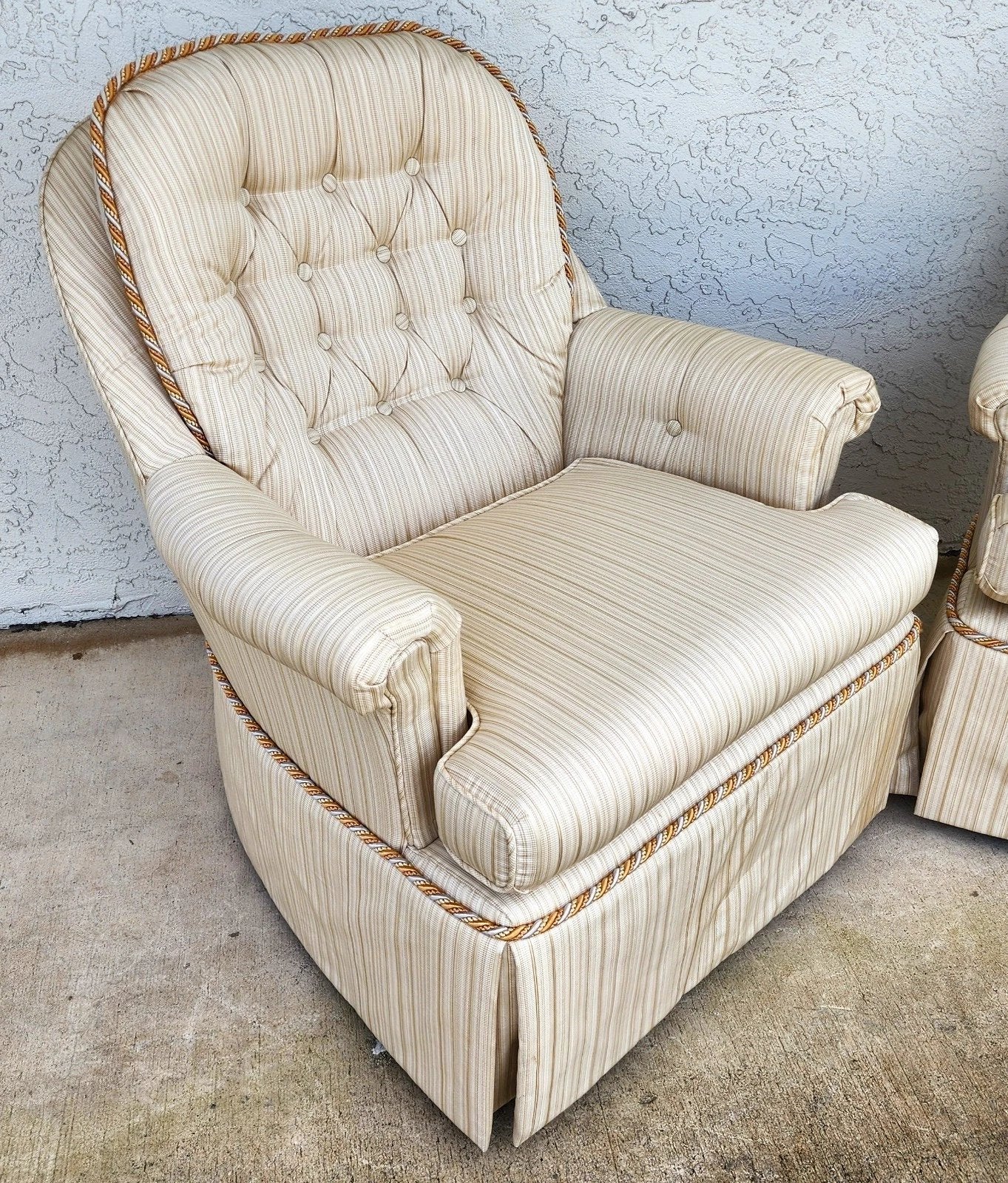 Vintage Club Chairs Swivel Rockers Set of 2