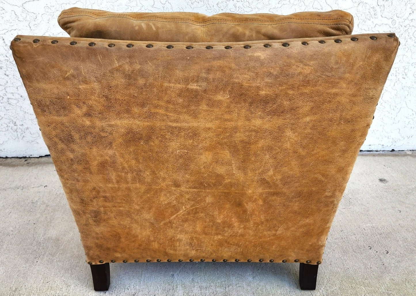 Lillian August Saddle Leather Club Chair MCM Ralph Lauren Style