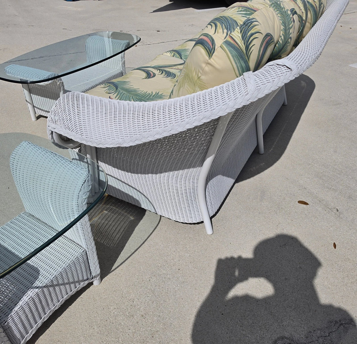 Lloyd Flanders English Garden Loom Wicker 3 Piece Patio Set Indoor Outdoor