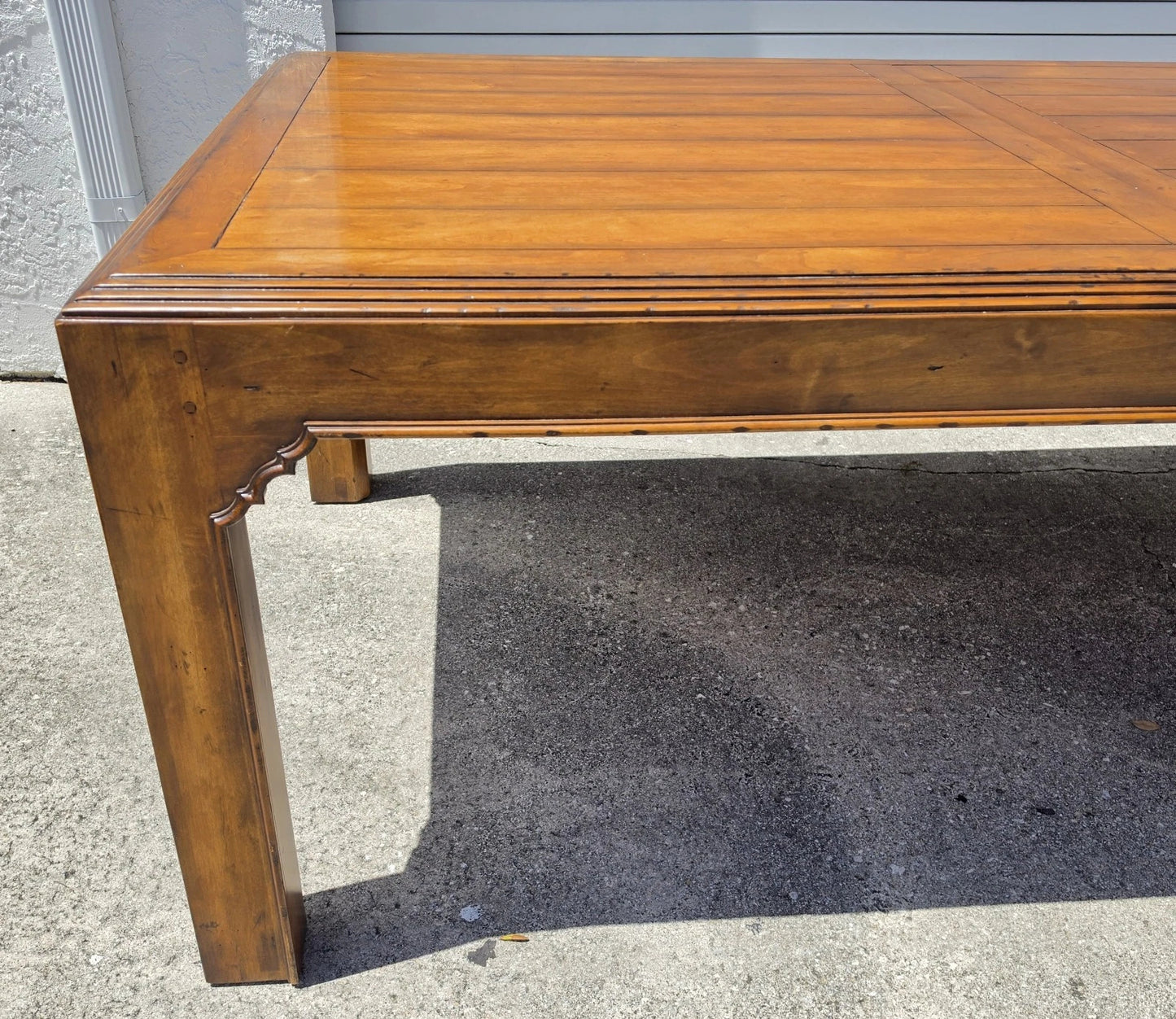 Century Furniture Rustic French Country Maple Parsons Dining Table Expandable