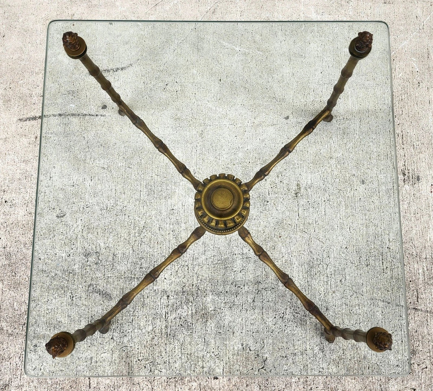 Bagues Style Faux Bamboo End Table 1960s