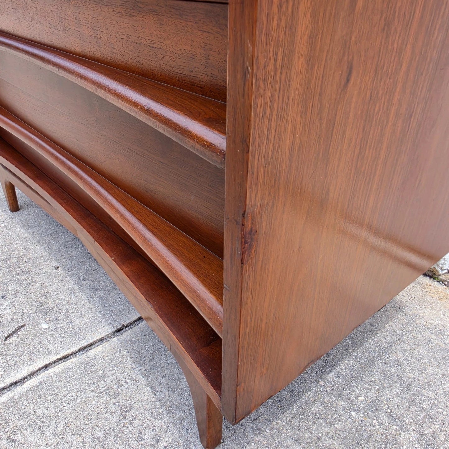 Mid-Century Walnut Highboy Dresser by Young Manufacturing Co. MCM