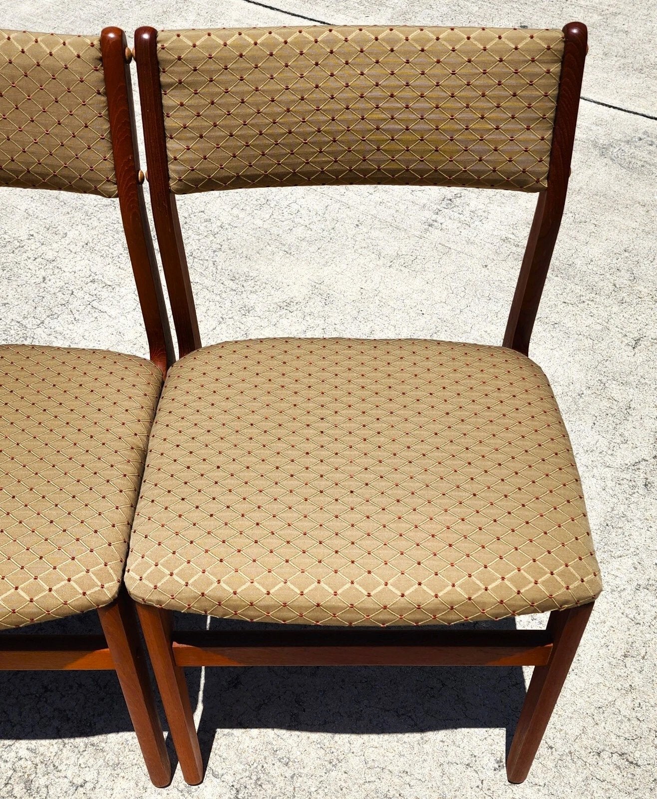 MCM D Scan Teak Dining Chairs New Upholstery Danish Modern Set of 6