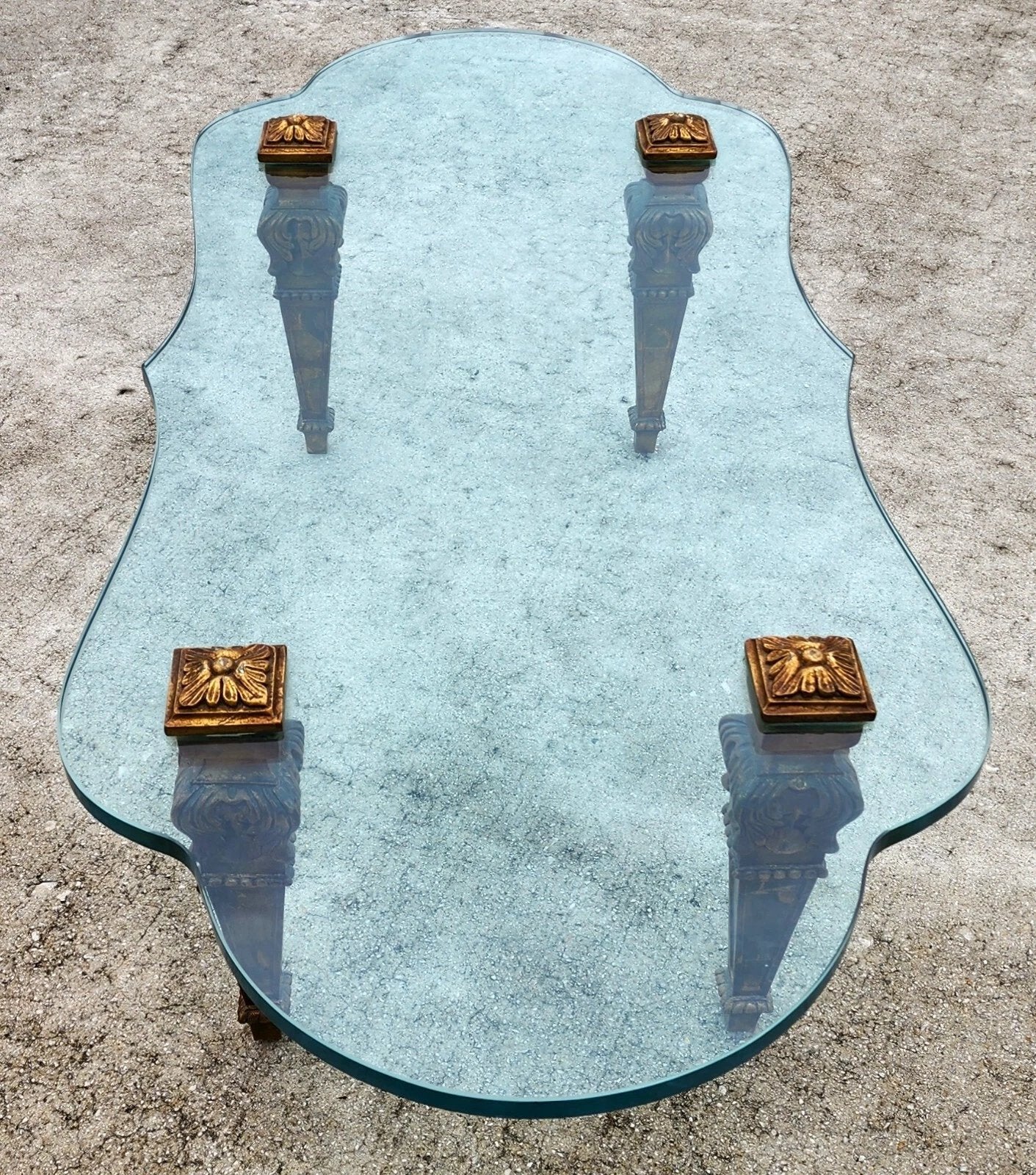 FRANCISCO HURTADO Style Glass Coffee Cocktail Table