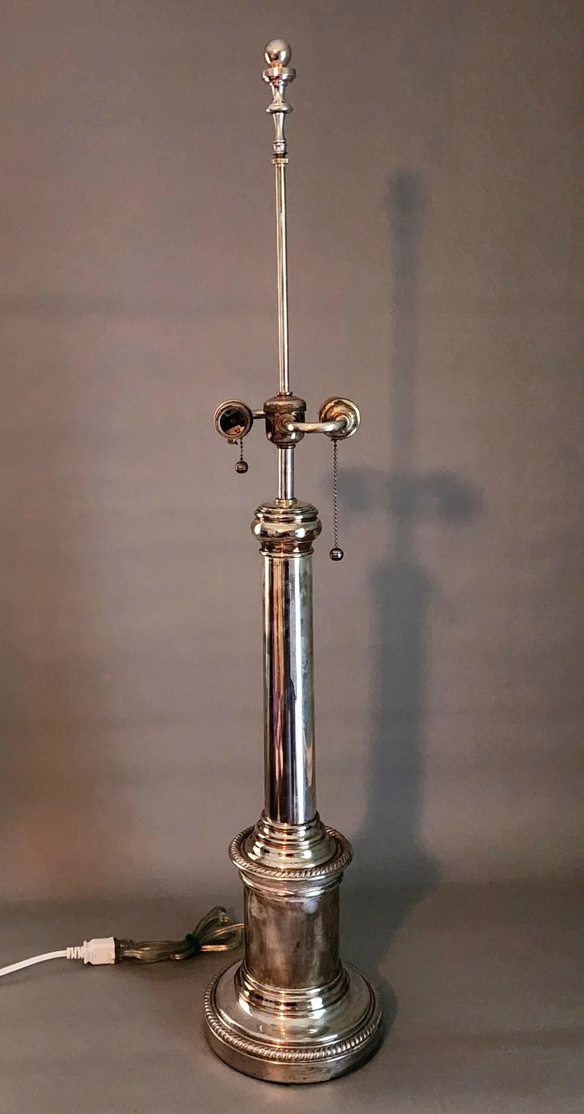 Ralph Lauren Silvered Brass Table Lamp & Shade