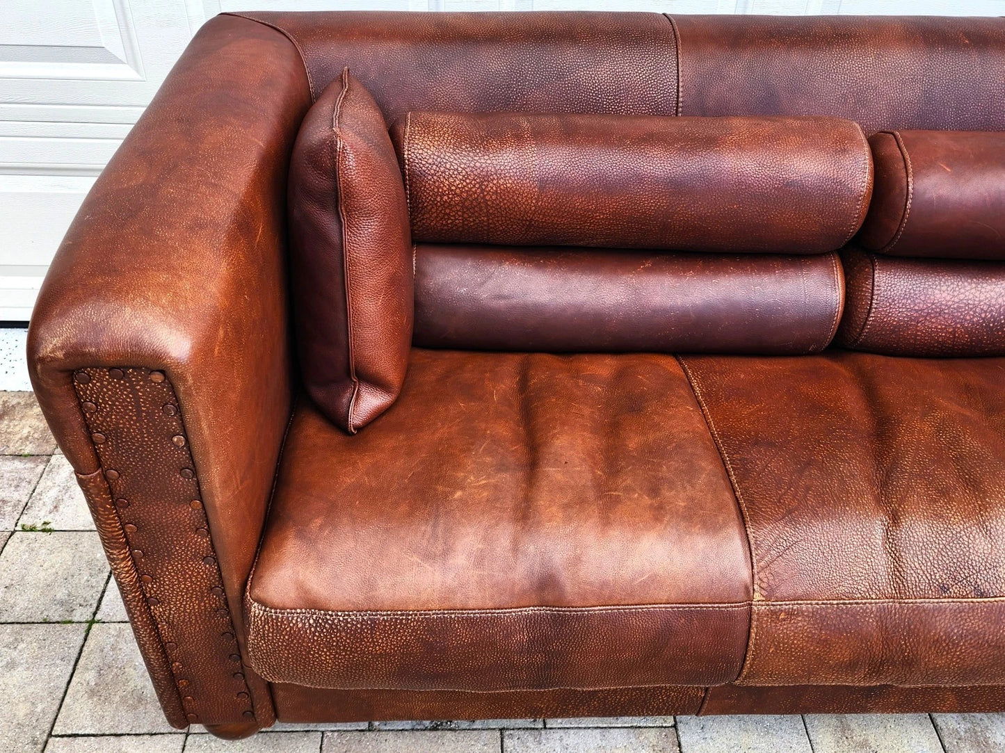 Italian Leather Sofa by Baxter of Italy