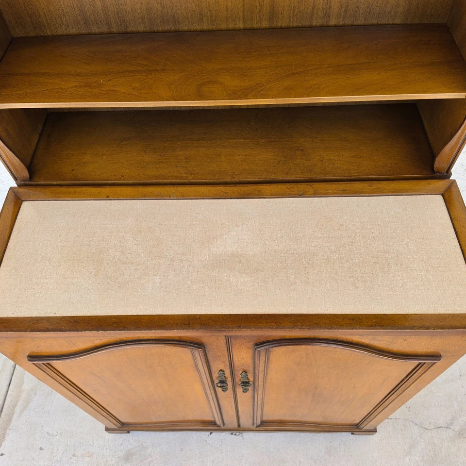 1930s Karges Country French Walnut Pullout Folding Service Bar