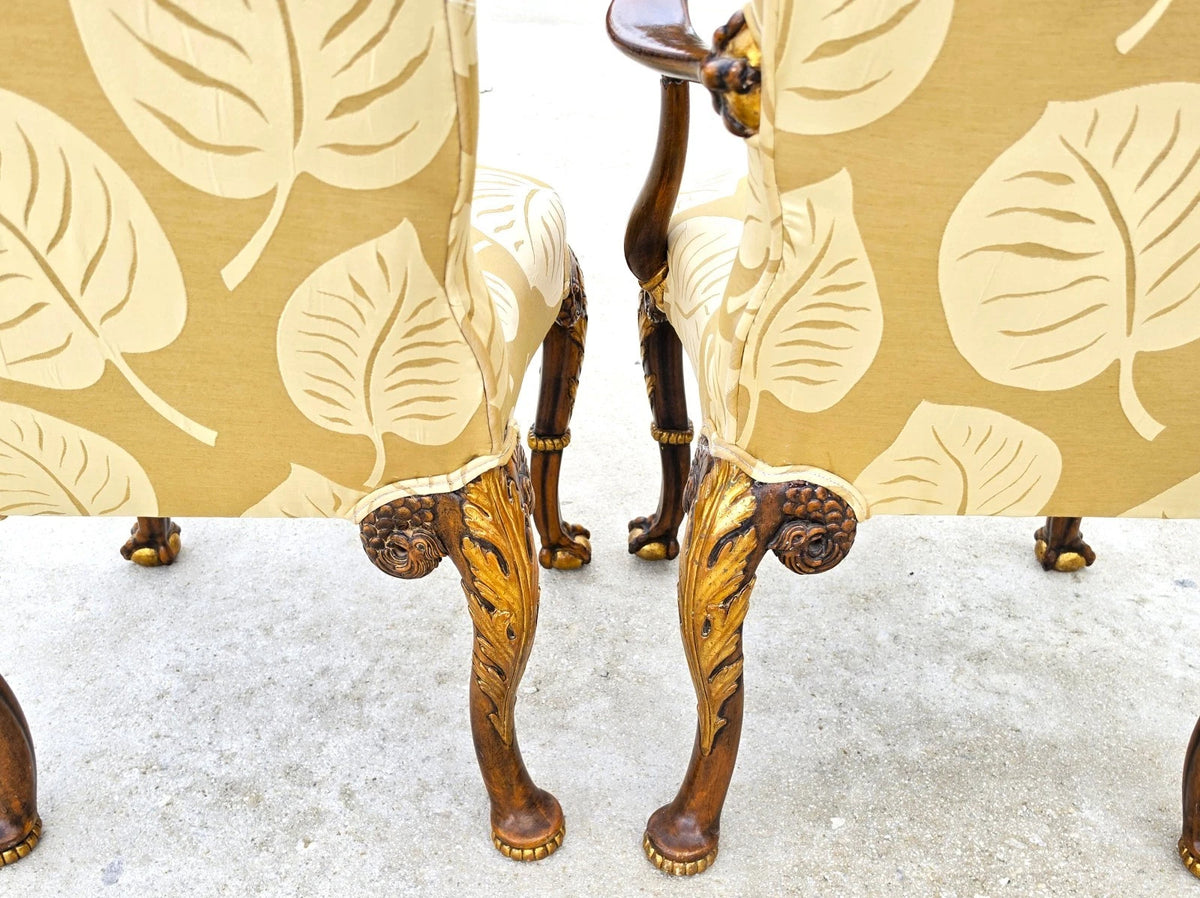 Karges Style George II Irish Georgian Revival Eagle Head Dining Chairs Set of 6