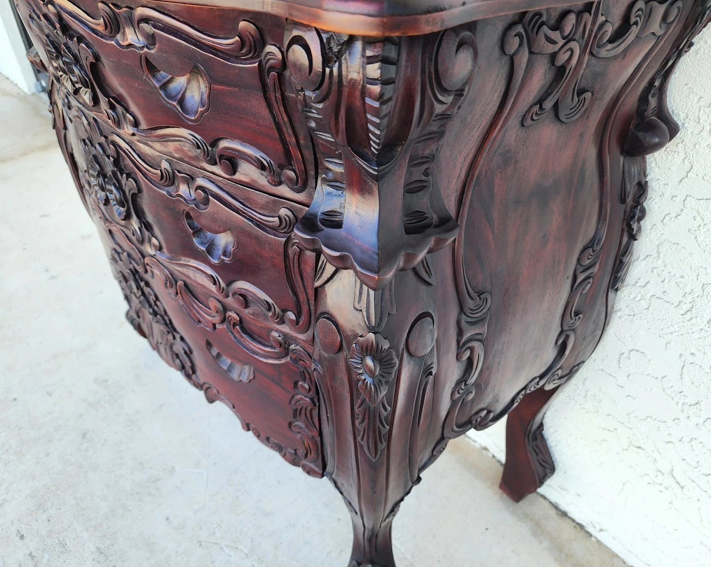 Vintage French Commode Bombe Chest Dresser