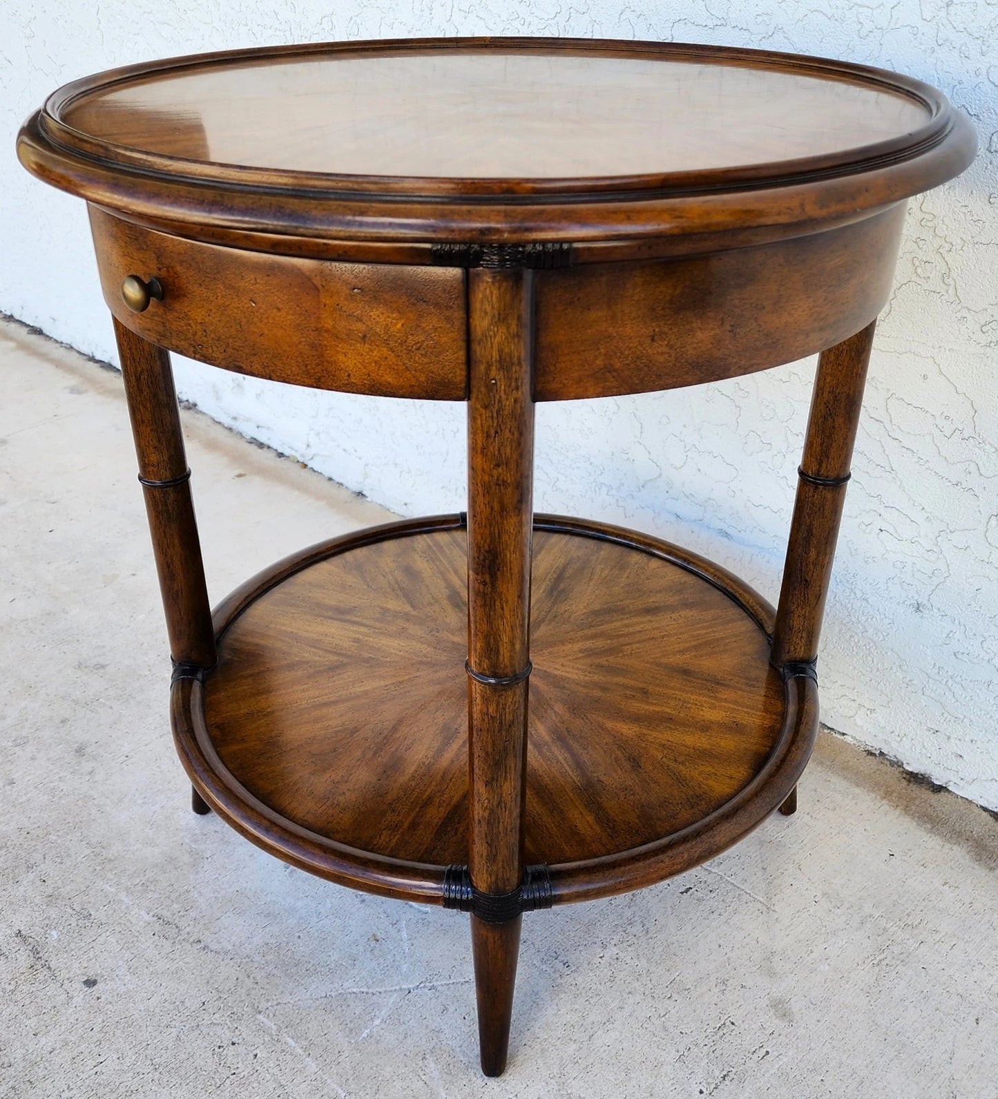 Woodbridge Linwood Center Side Table Faux Bamboo