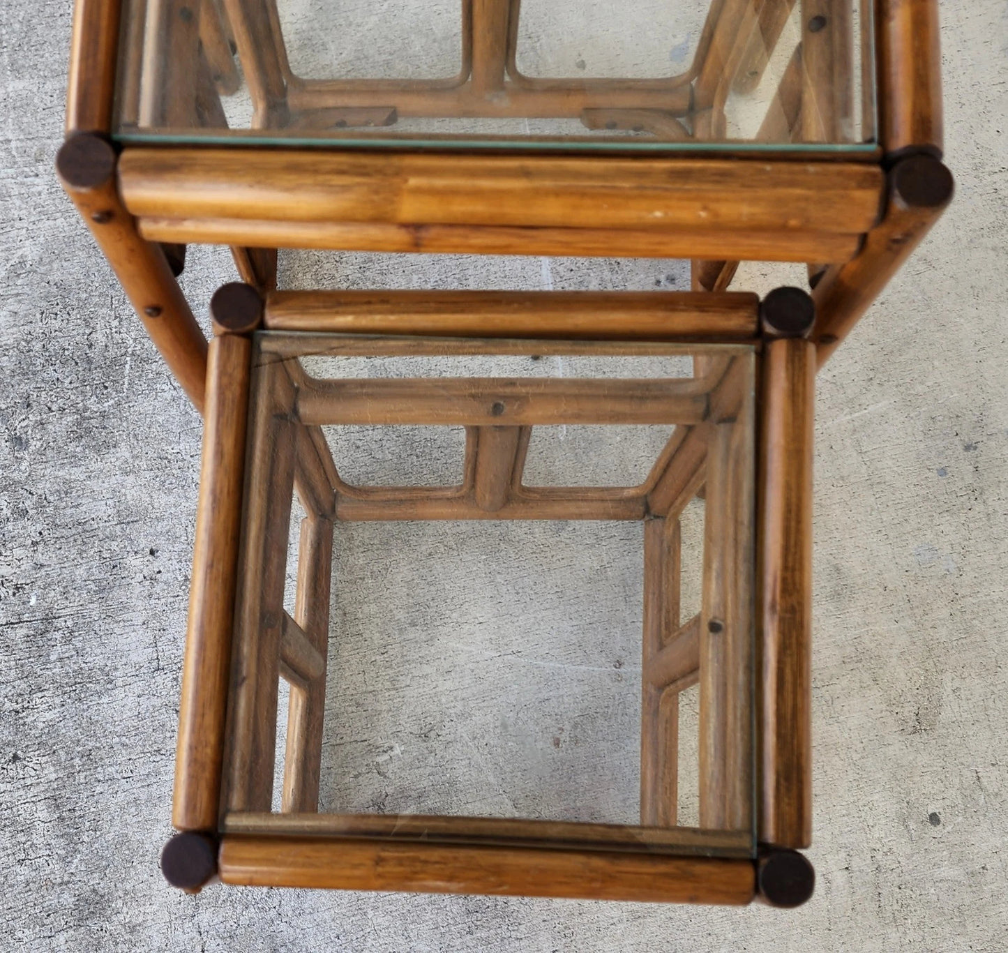 Franco Albini Style Bamboo Nesting Tables