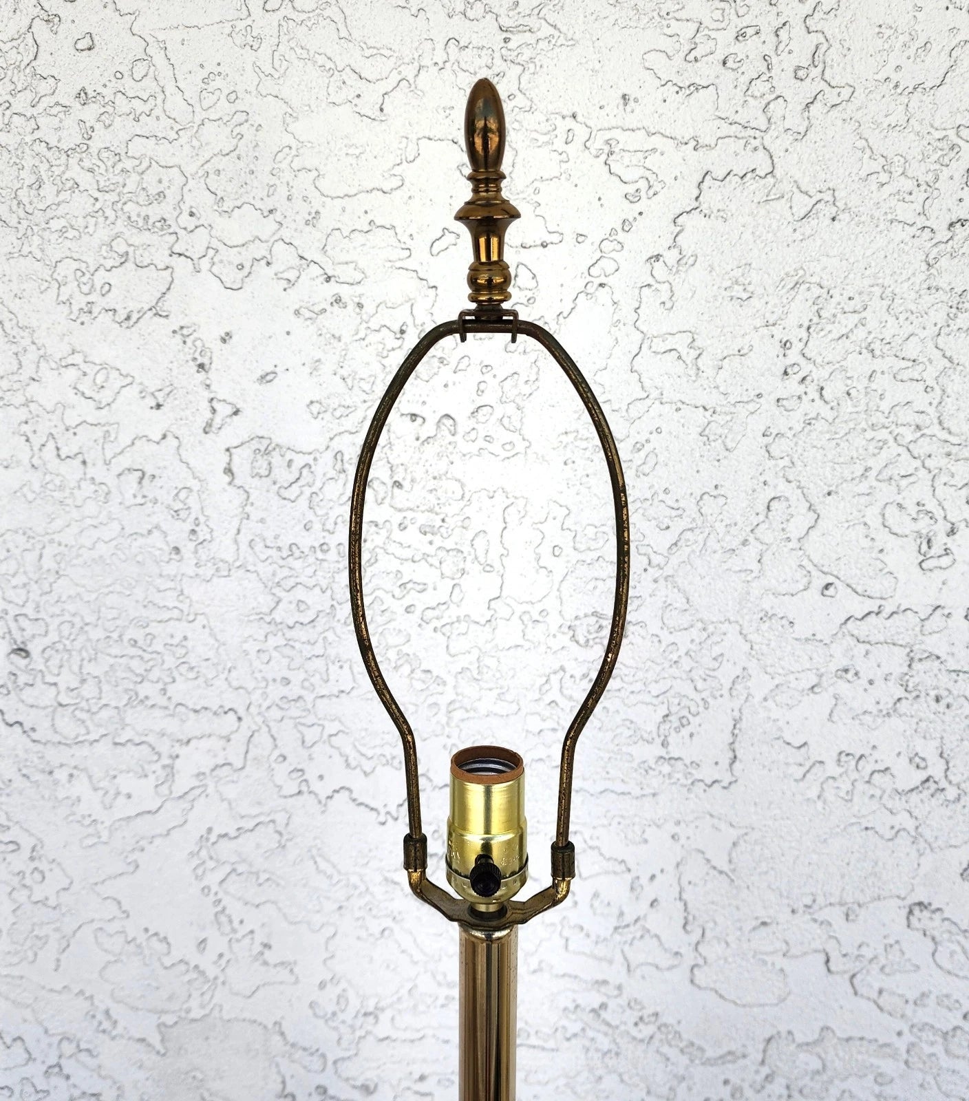 Vintage MCM Floor Lamp Table 3 Tier Step Brass & Glass