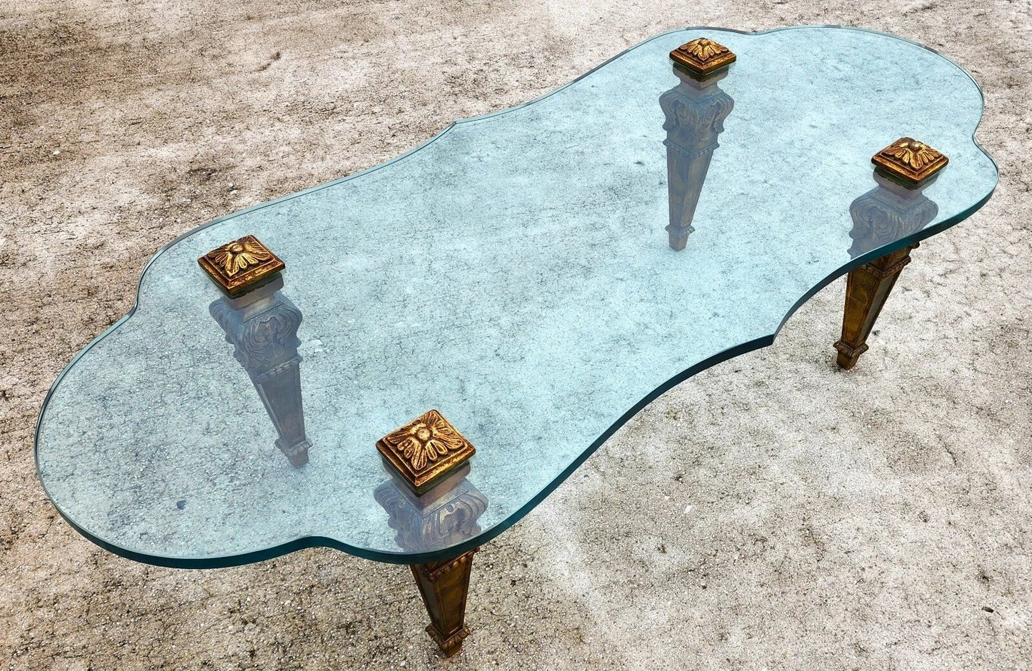FRANCISCO HURTADO Style Glass Coffee Cocktail Table