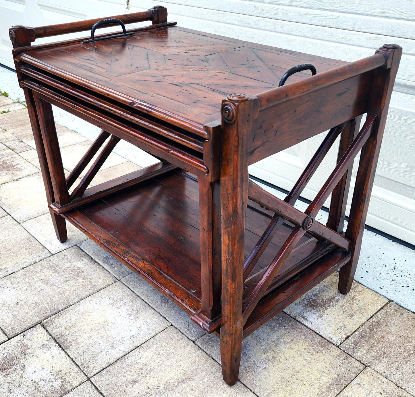 Theodore Alexander Bromwich Nesting Side Table with Serving Tray