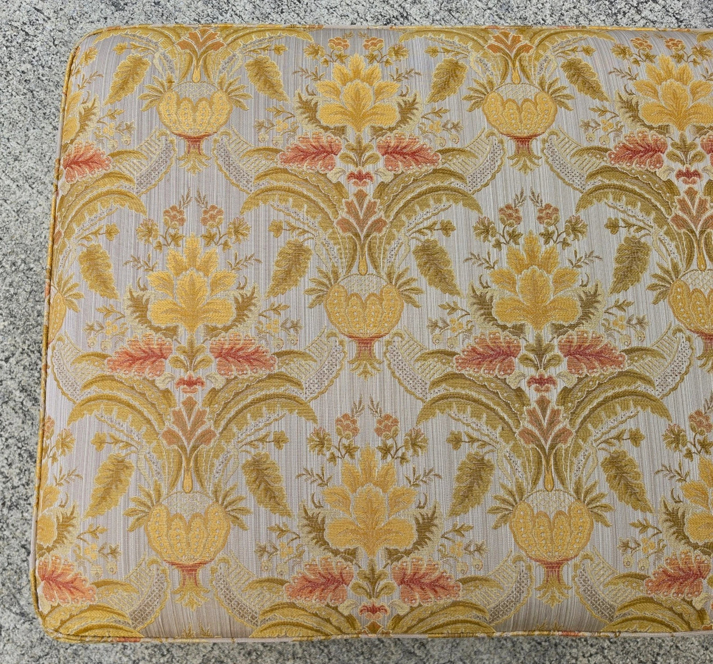 Sherrill Damask Jacquard Tapestry Cotton Rolling Ottoman