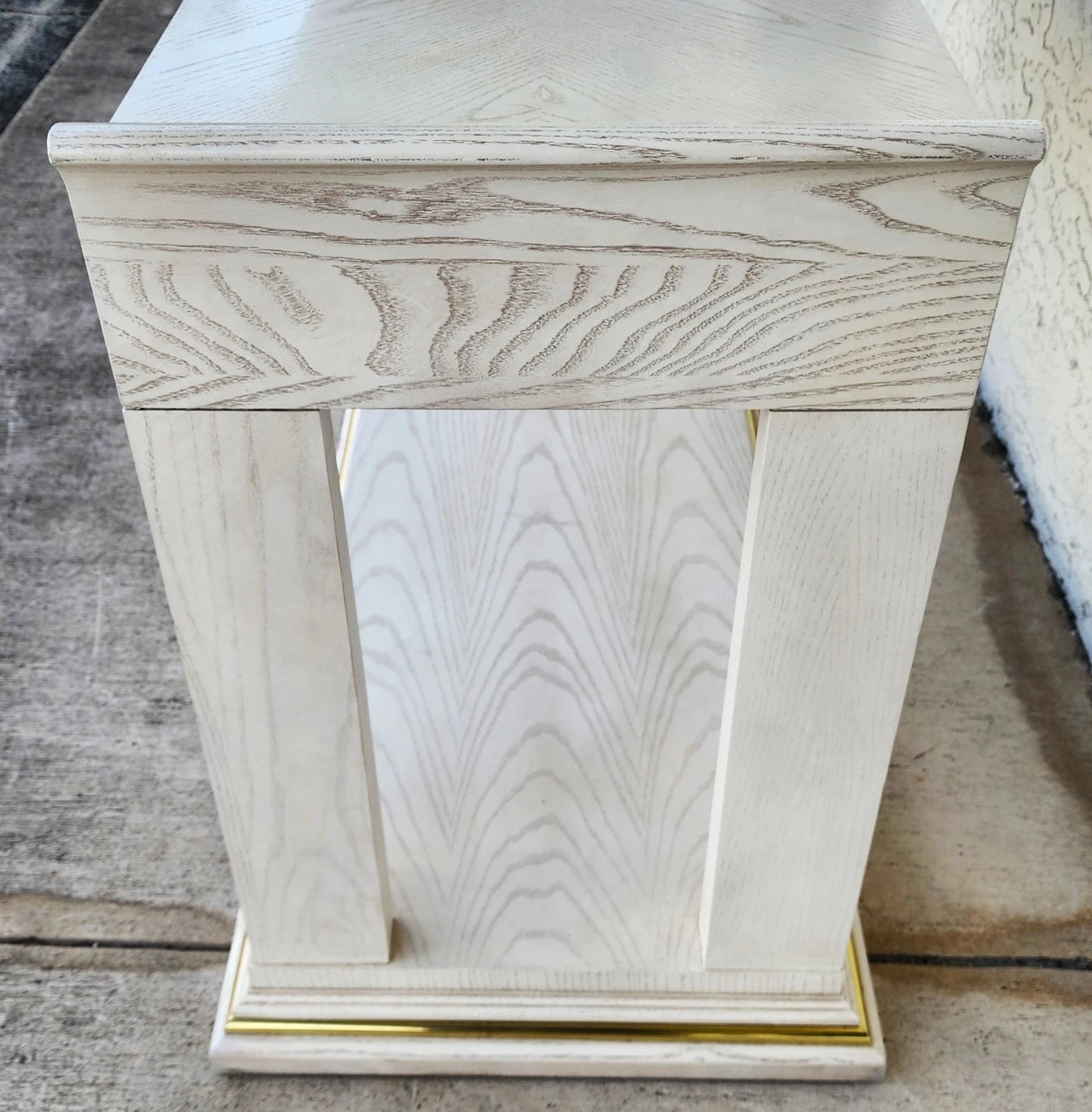Thomasville Console Sofa Table Whitewash Beach House