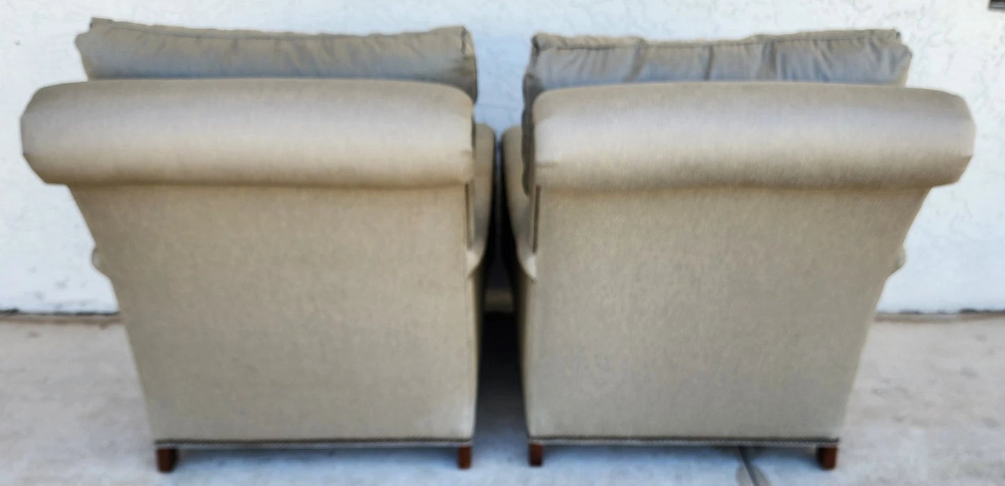 Vanguard Craftwork English Club Chairs & Ottoman