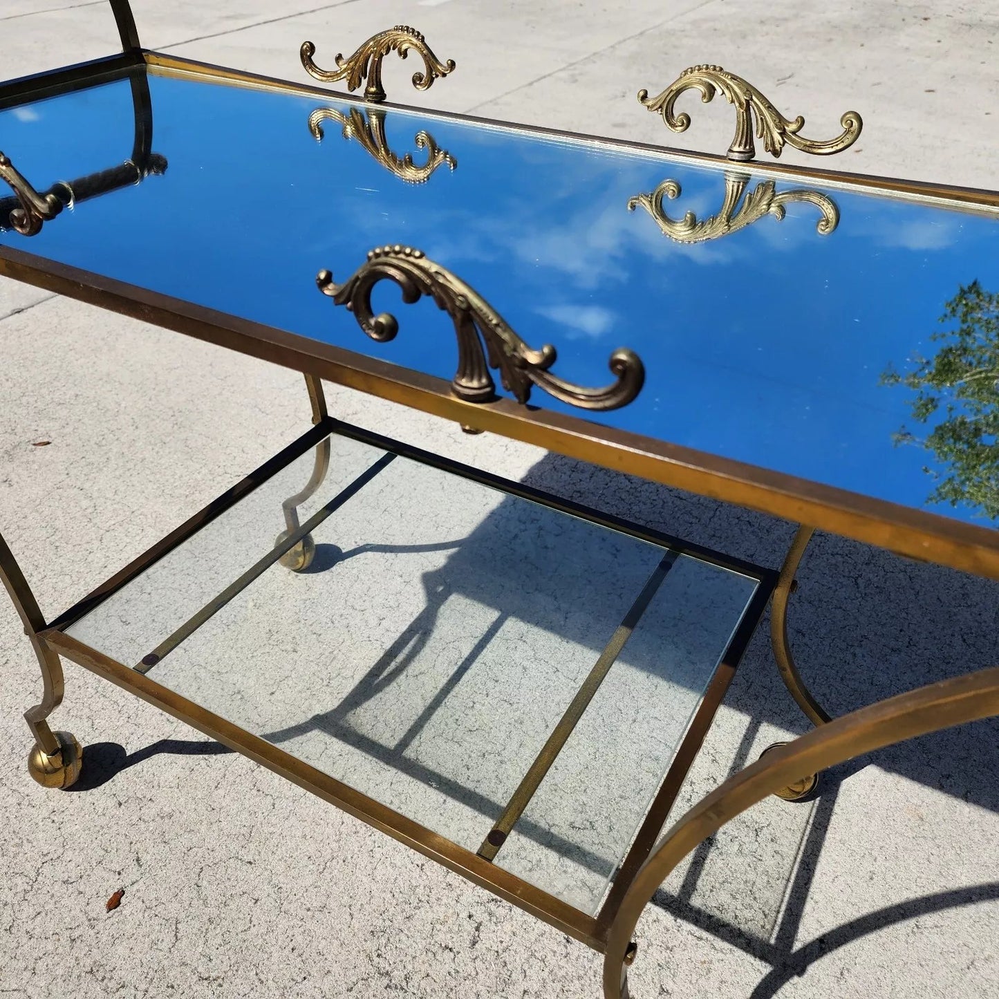 Vintage French Bar Serving Cart