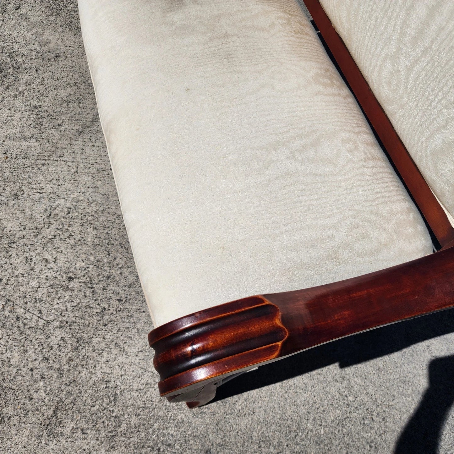 Antique Asian Rosewood Carved Foo Dogs Settee