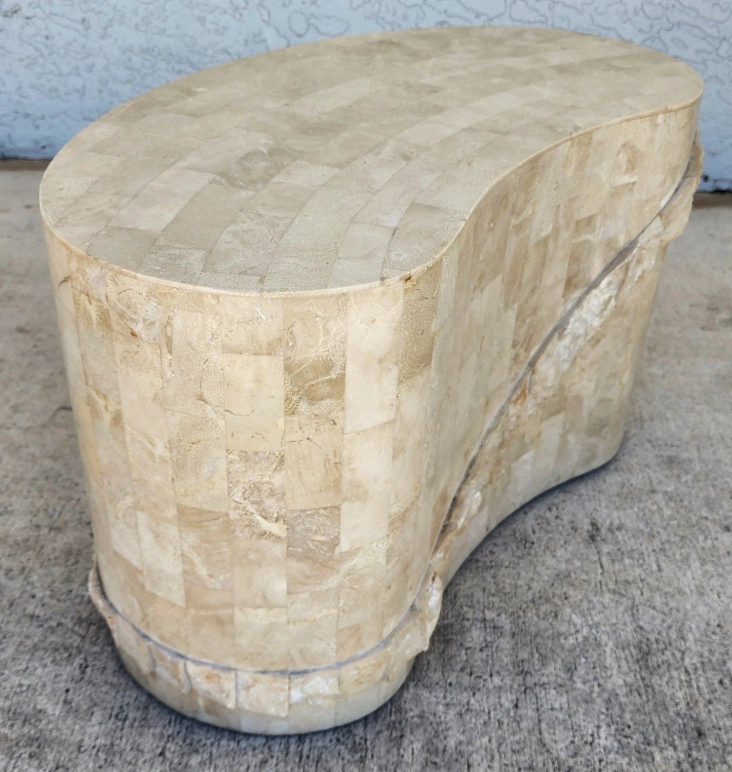 Maitland Smith Tessellated Stone Sculptural Coffee Side Table