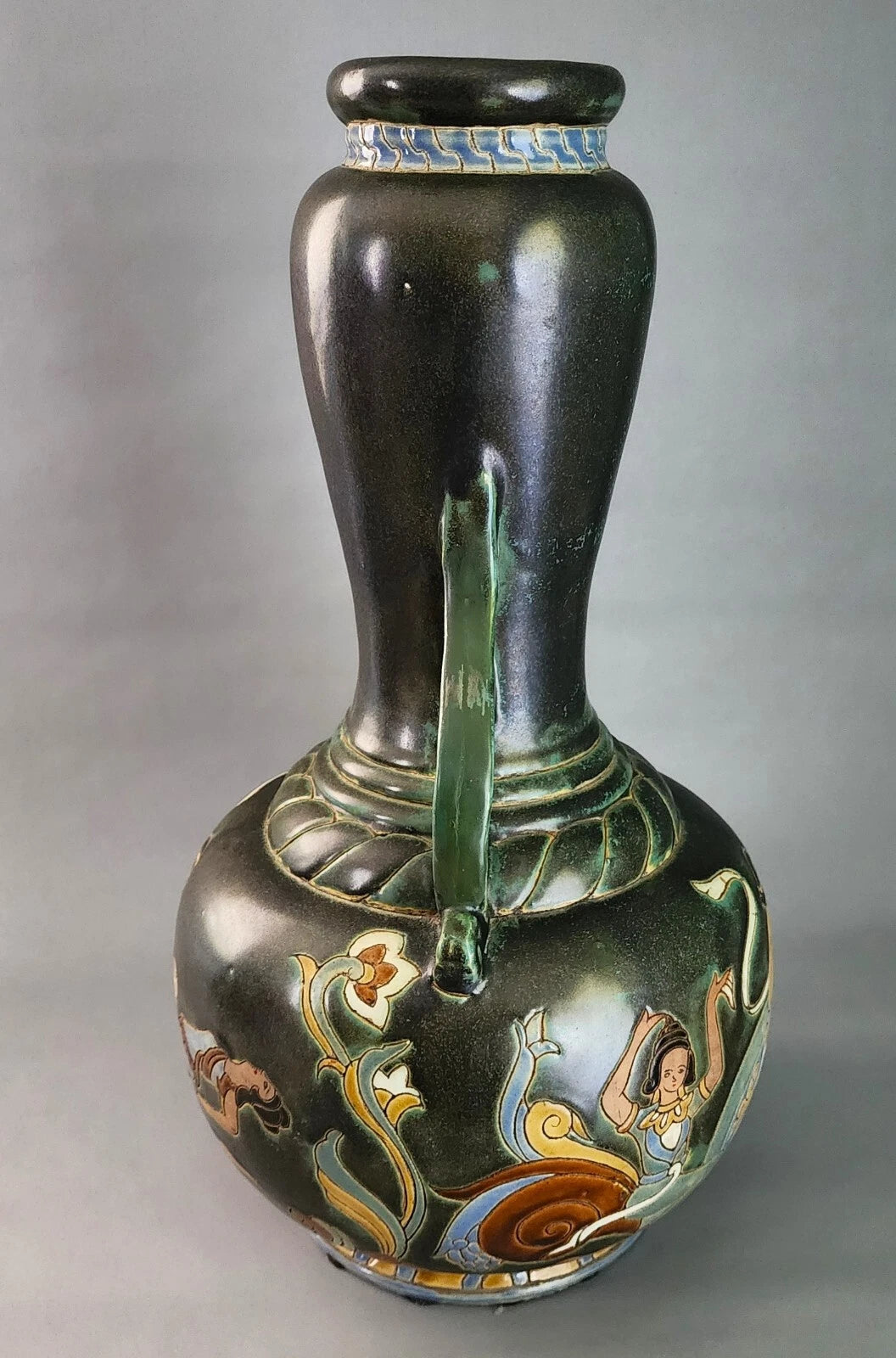 Bien Hoa Ceramic Vase Vietnam Asian 20th Century Large 22 in