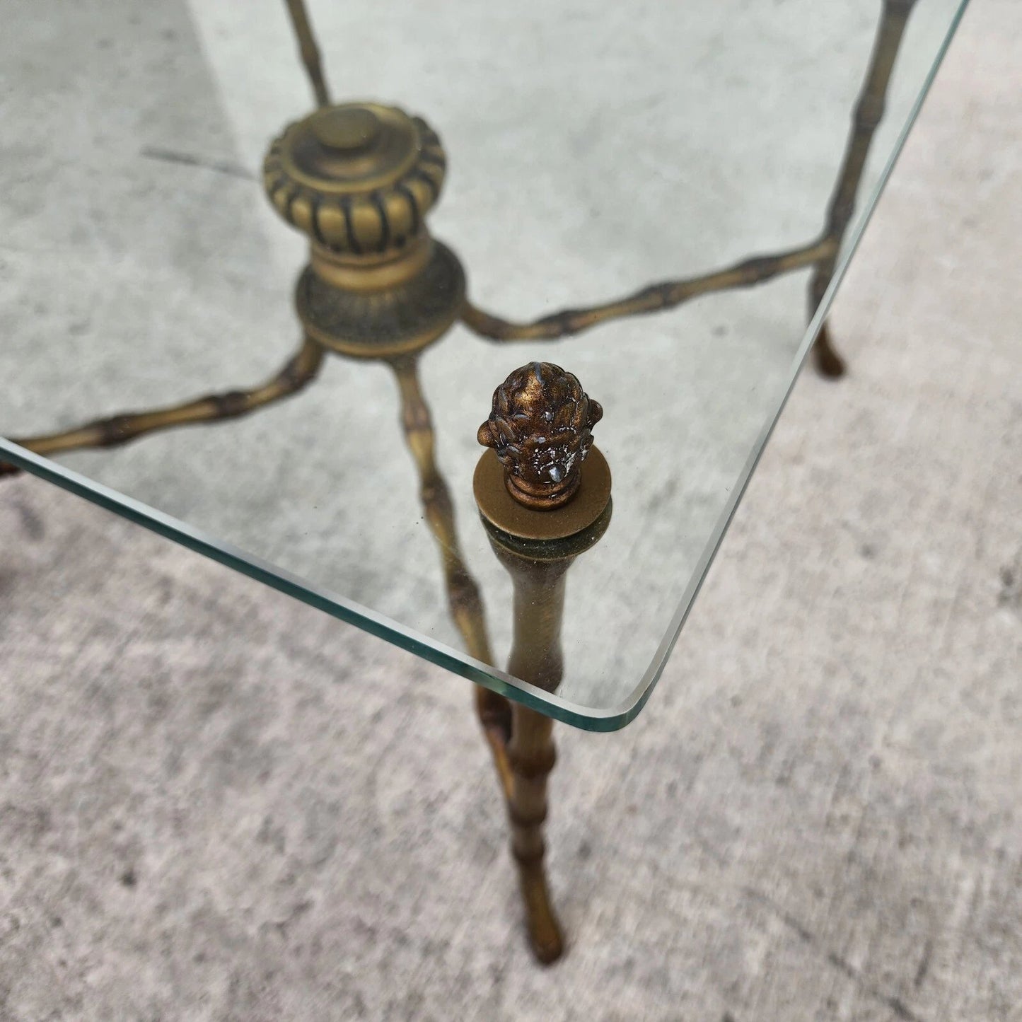 Bagues Style Faux Bamboo End Table 1960s