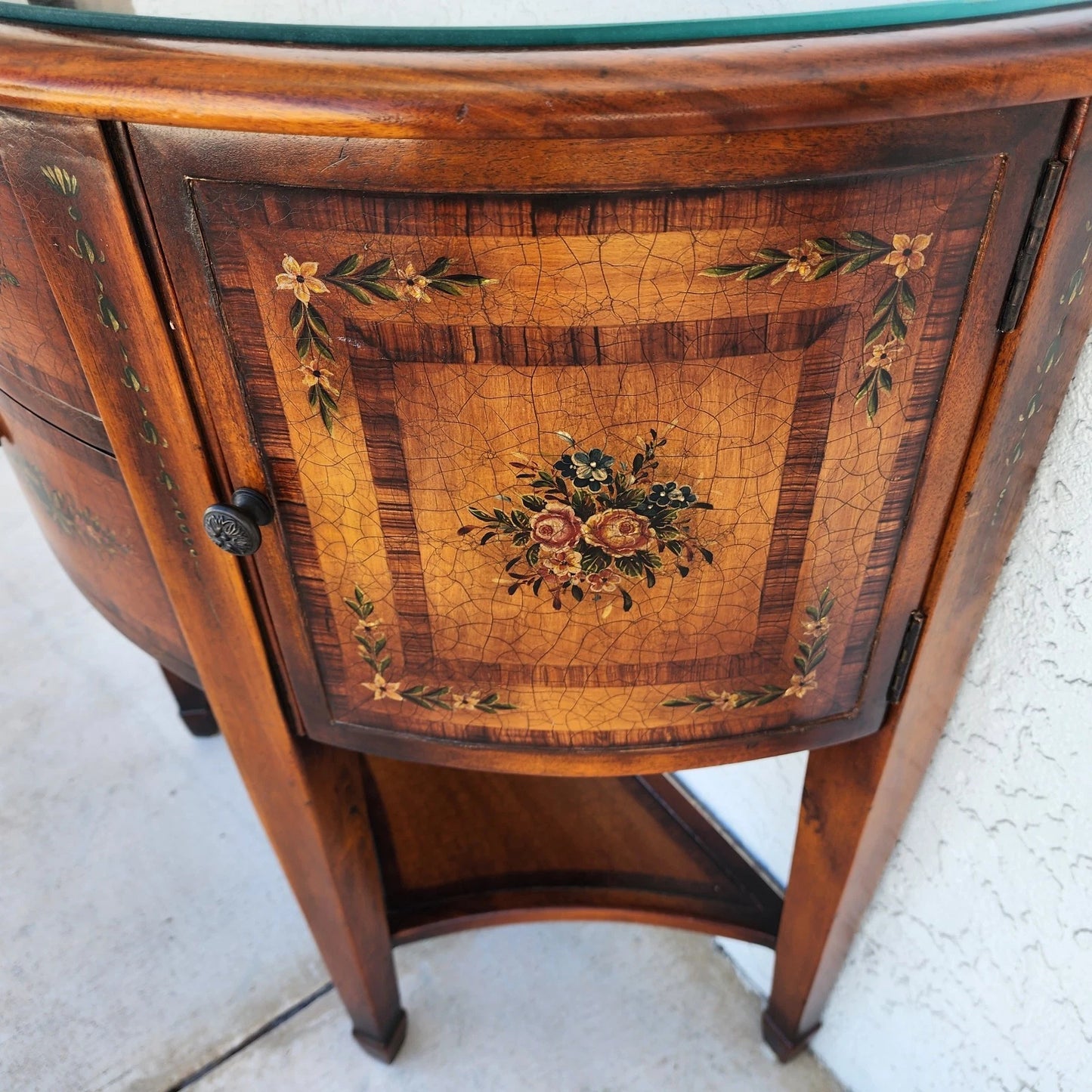 Theodore Alexander Demilune Console Table Sideboard Cabinet