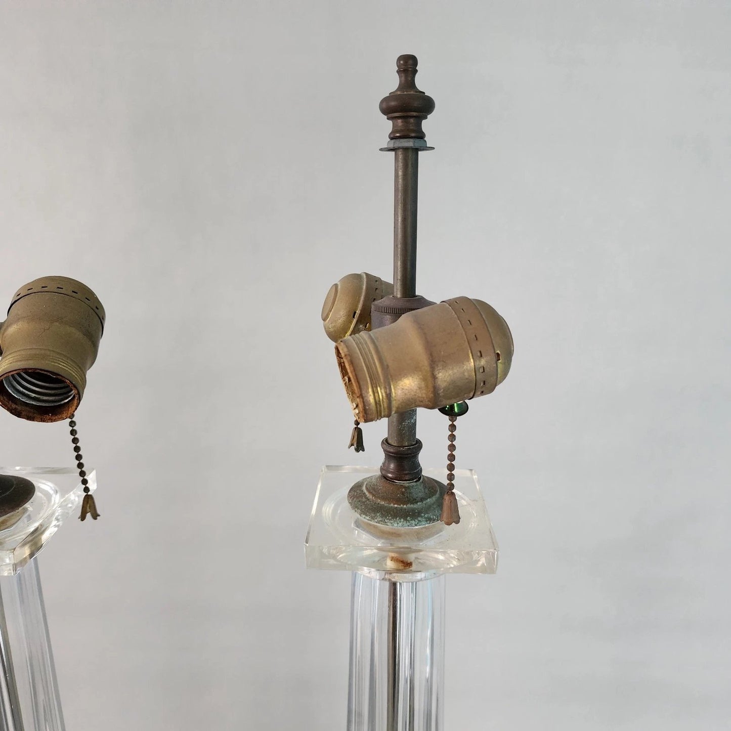 Chapman Italian Column Table Lamps Neoclassical 1970s Pair