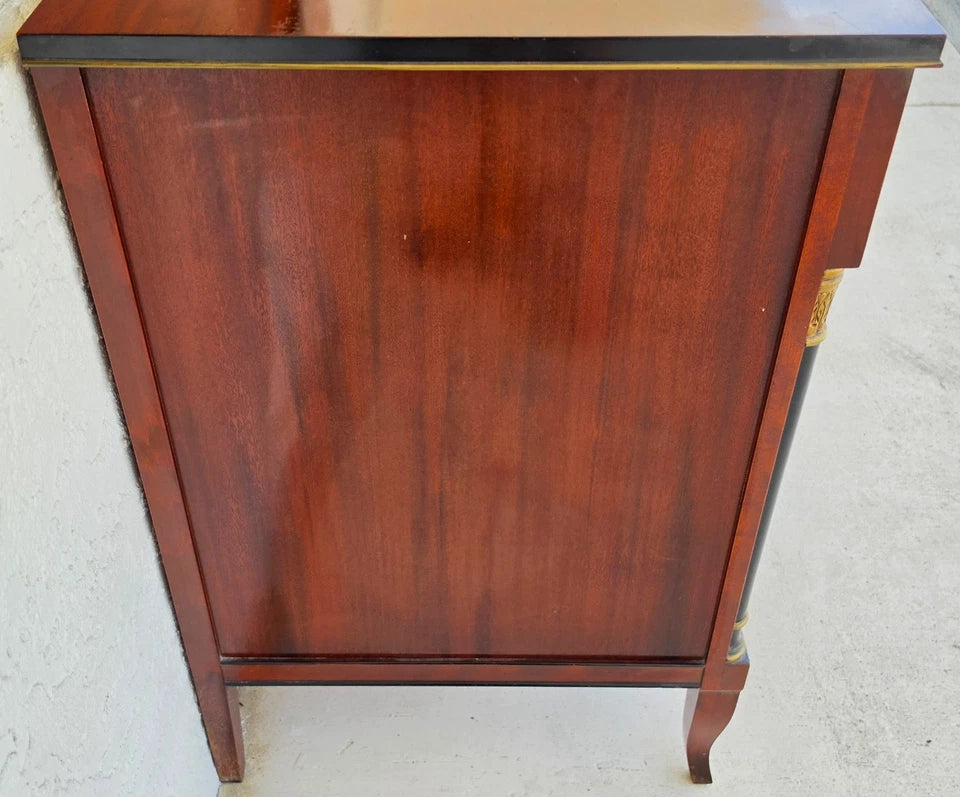 Rway French Empire Commode Dresser Buffet with Glass Top