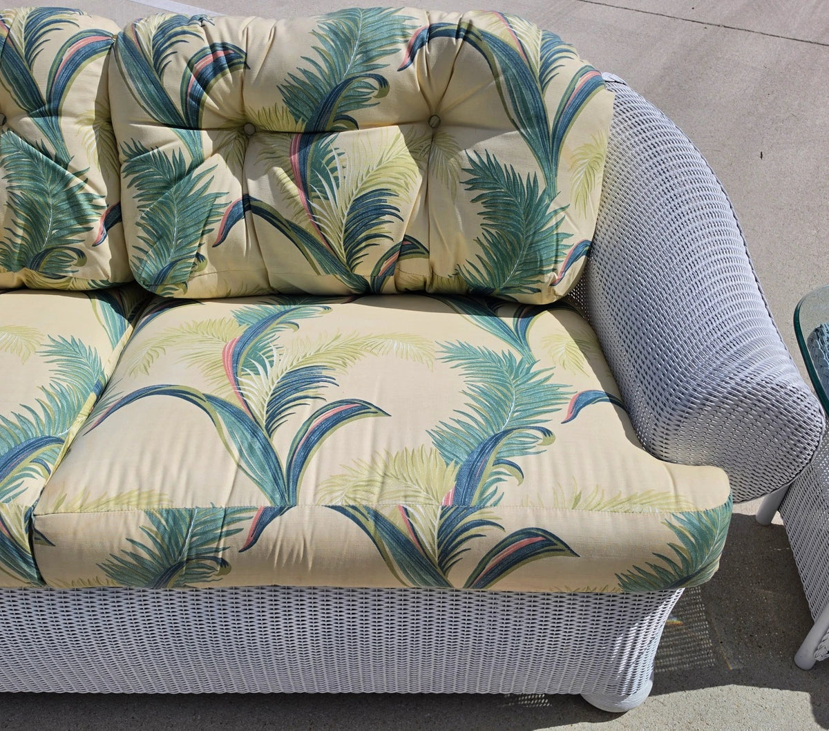 Lloyd Flanders English Garden Loom Wicker 3 Piece Patio Set Indoor Outdoor