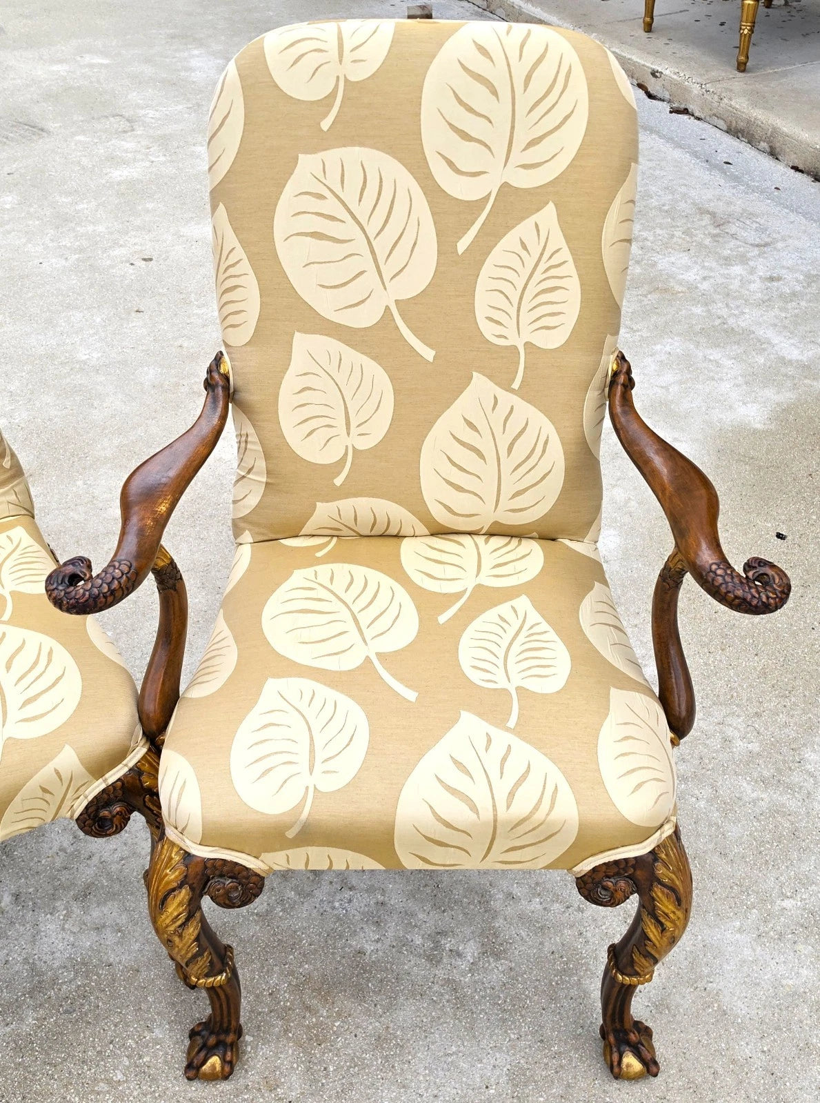 Karges Style George II Irish Georgian Revival Eagle Head Dining Chairs Set of 6