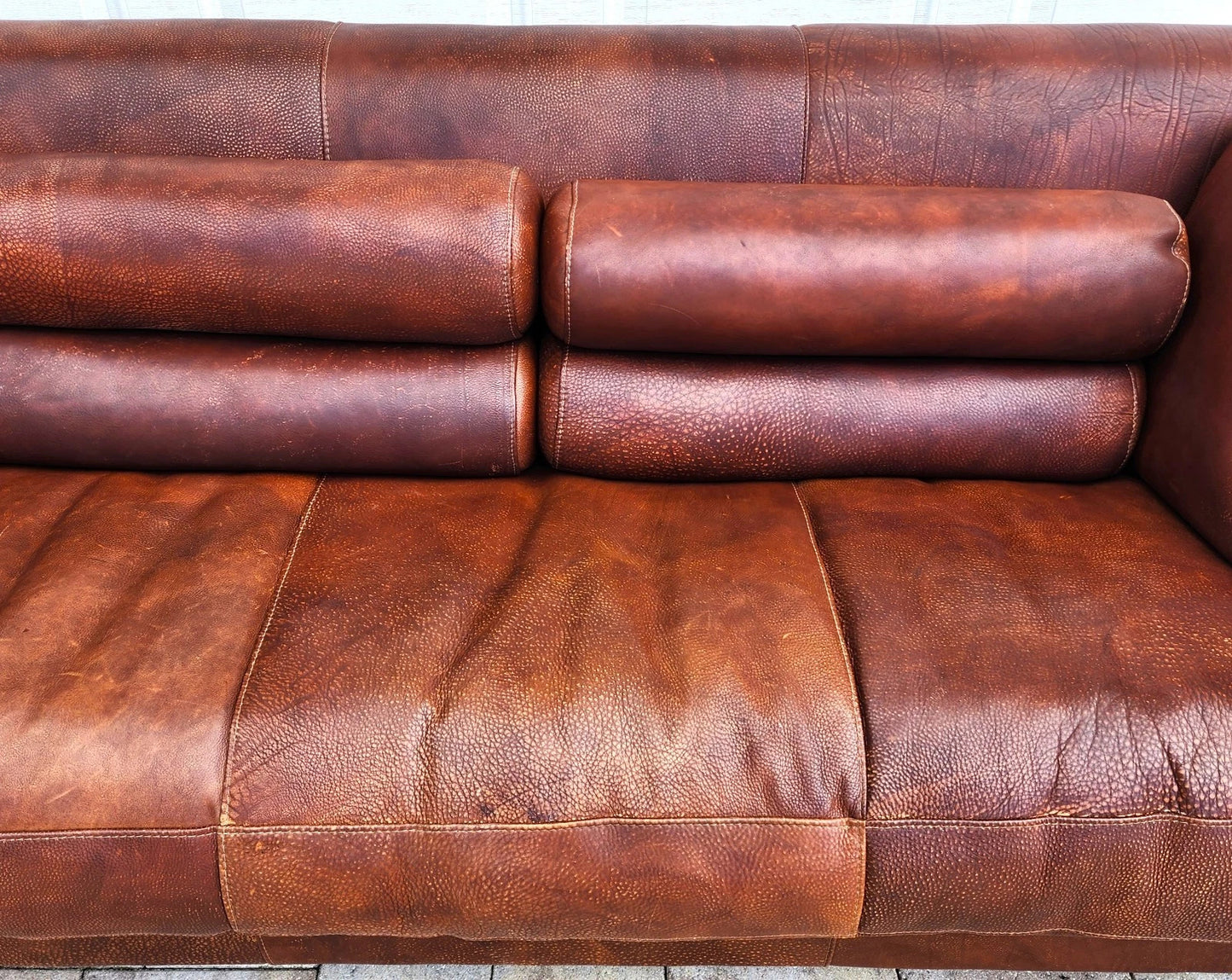 Italian Leather Sofa by Baxter of Italy
