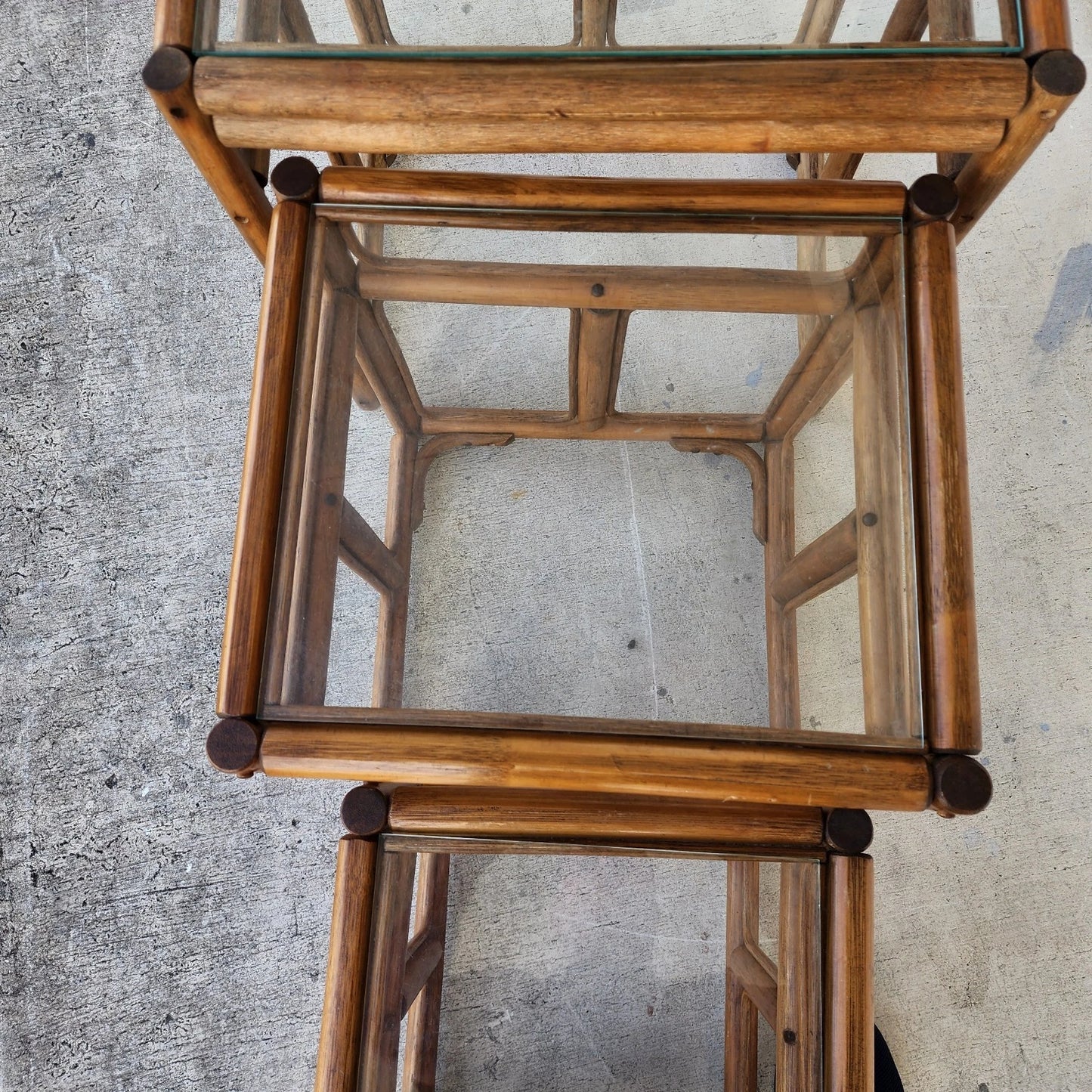 Franco Albini Style Bamboo Nesting Tables