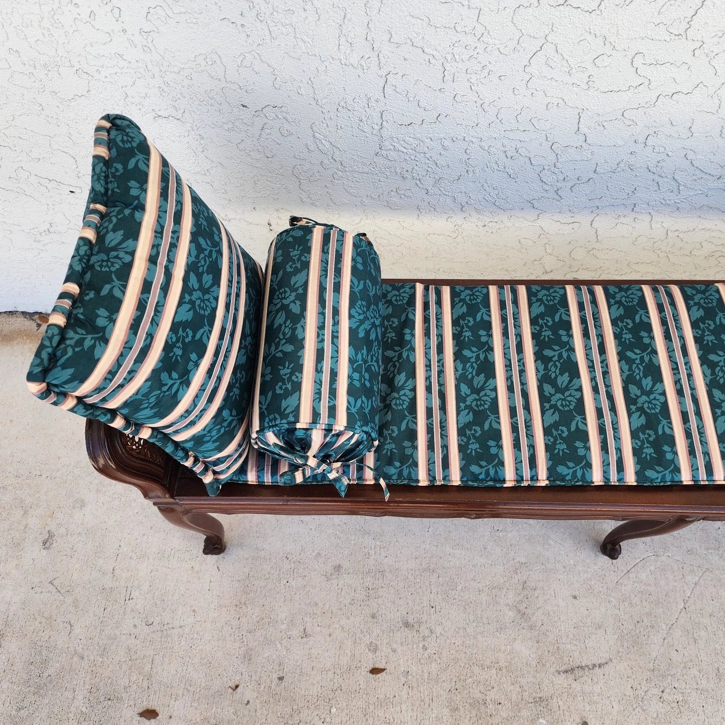 Vintage French Country Cane Bench